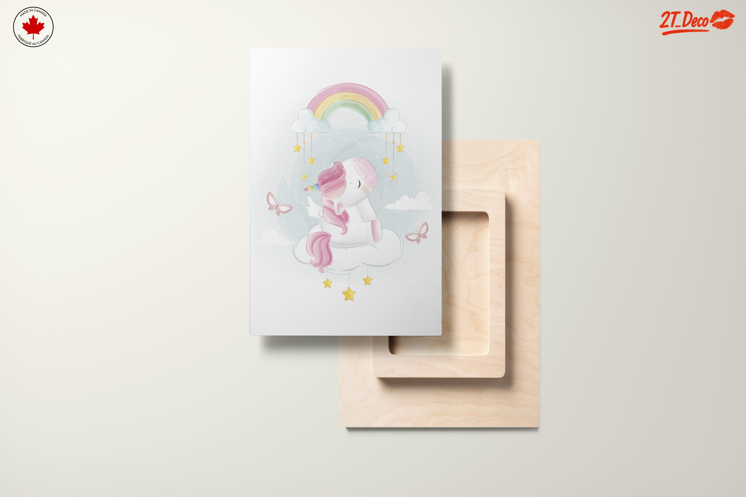 Magical Unicorn Art with Rainbow and Clouds - Image 11