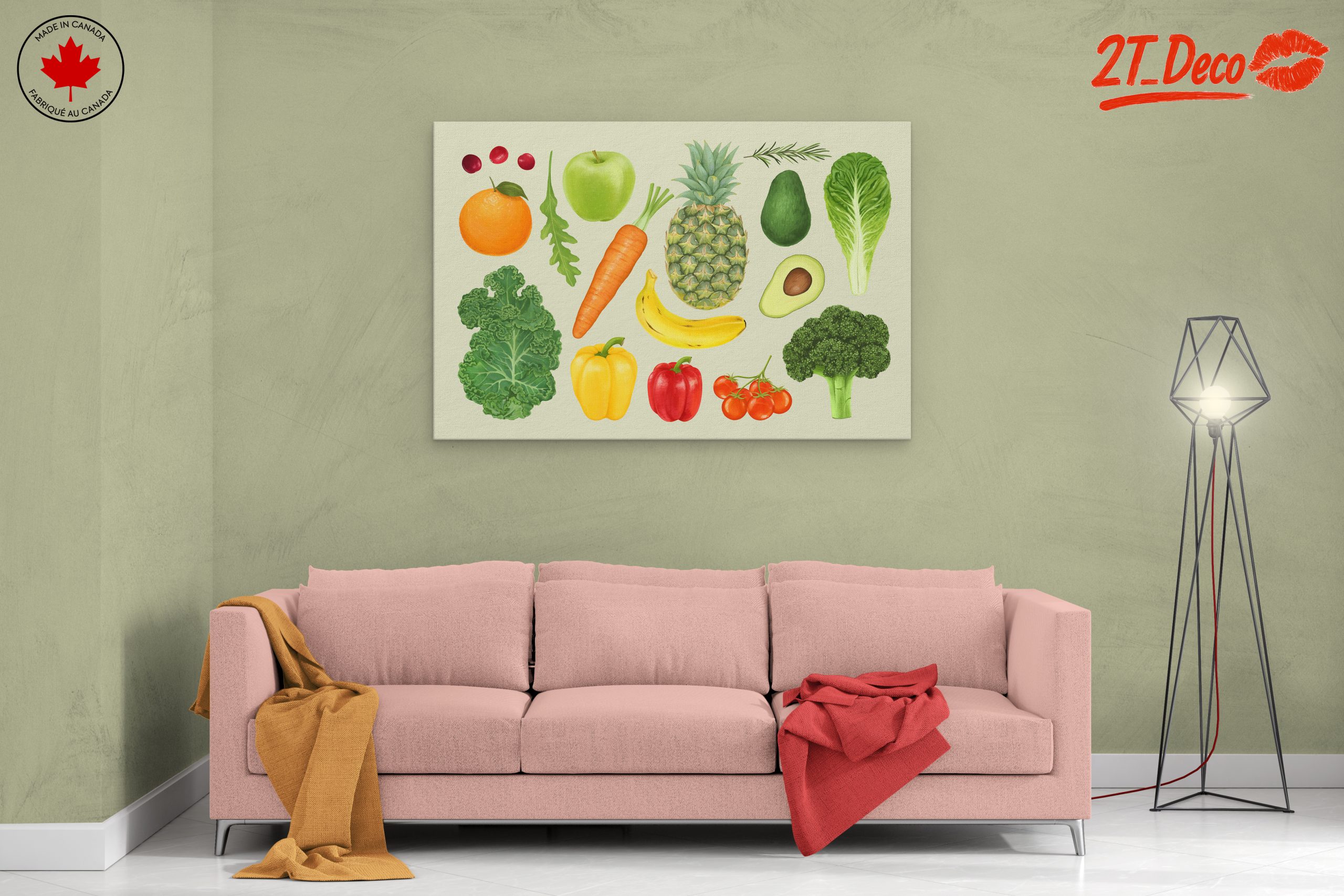 Colorful Abstract Representation of Fruits and Vegetables - Image 2