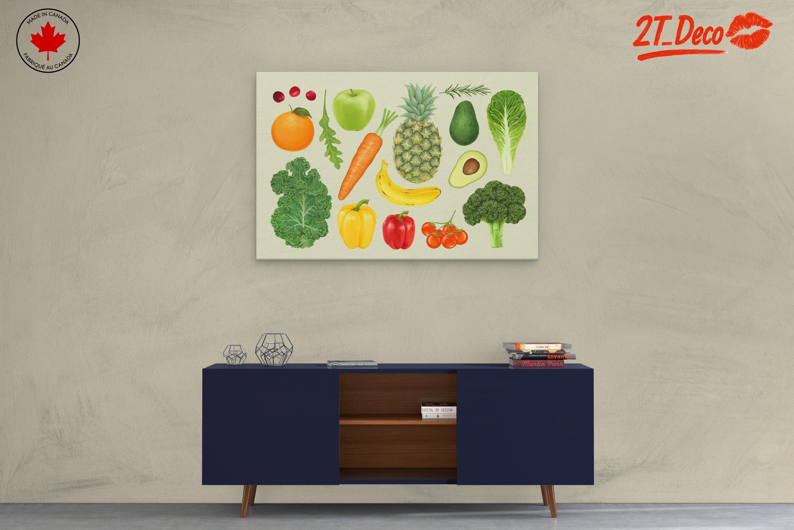 Colorful Abstract Representation of Fruits and Vegetables - Image 3