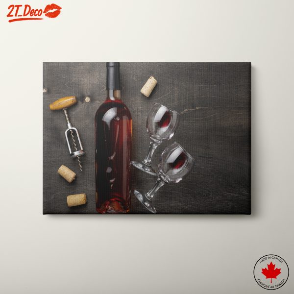 Elegant Wine Bottle and Glasses
