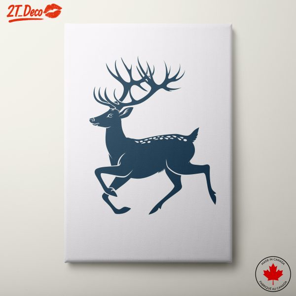 Running Deer Silhouette Artwork