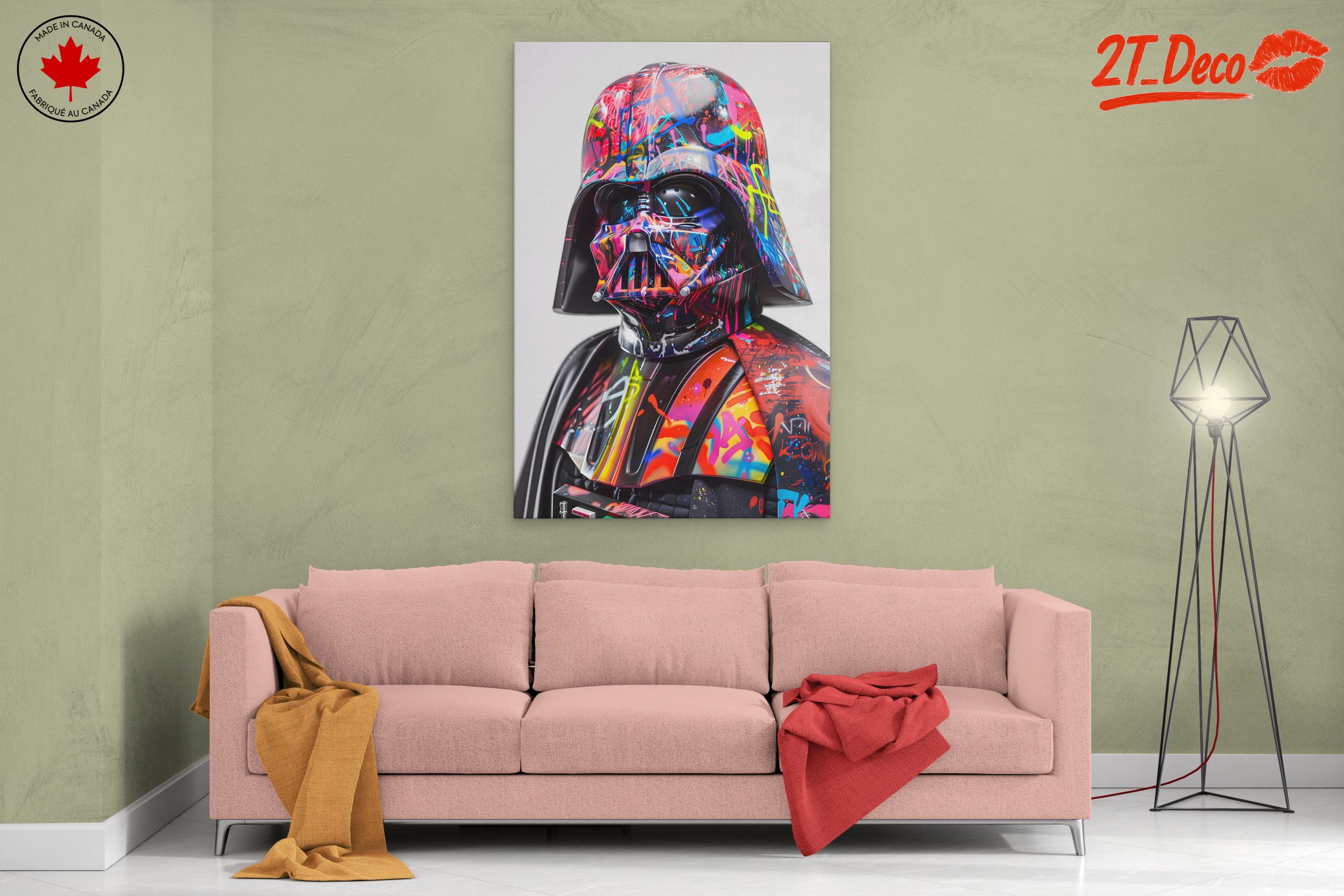 Colorful Stylized Darth Vader Art - Image 2