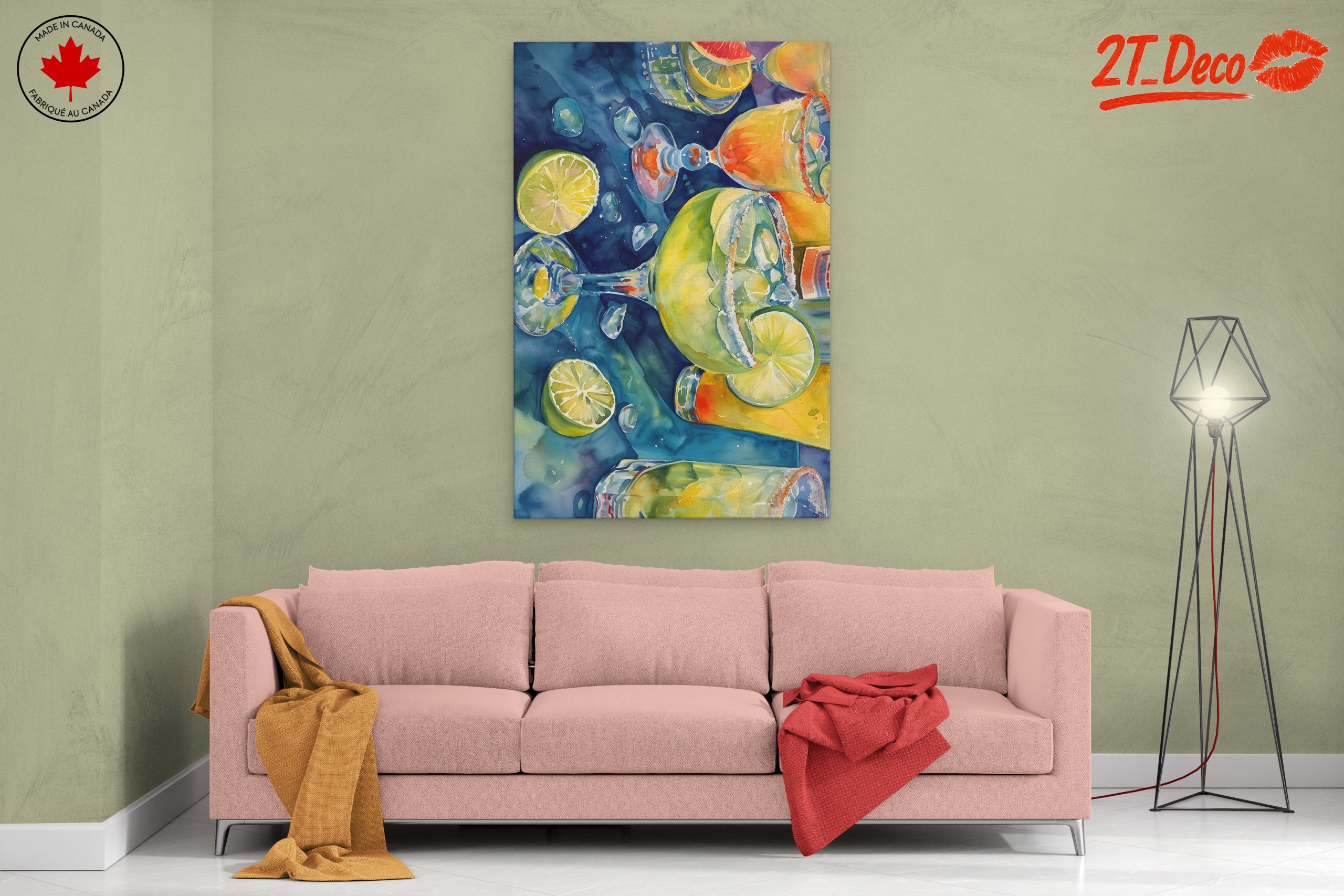 Colorful Beverage Artwork with Fresh Fruits - Image 2