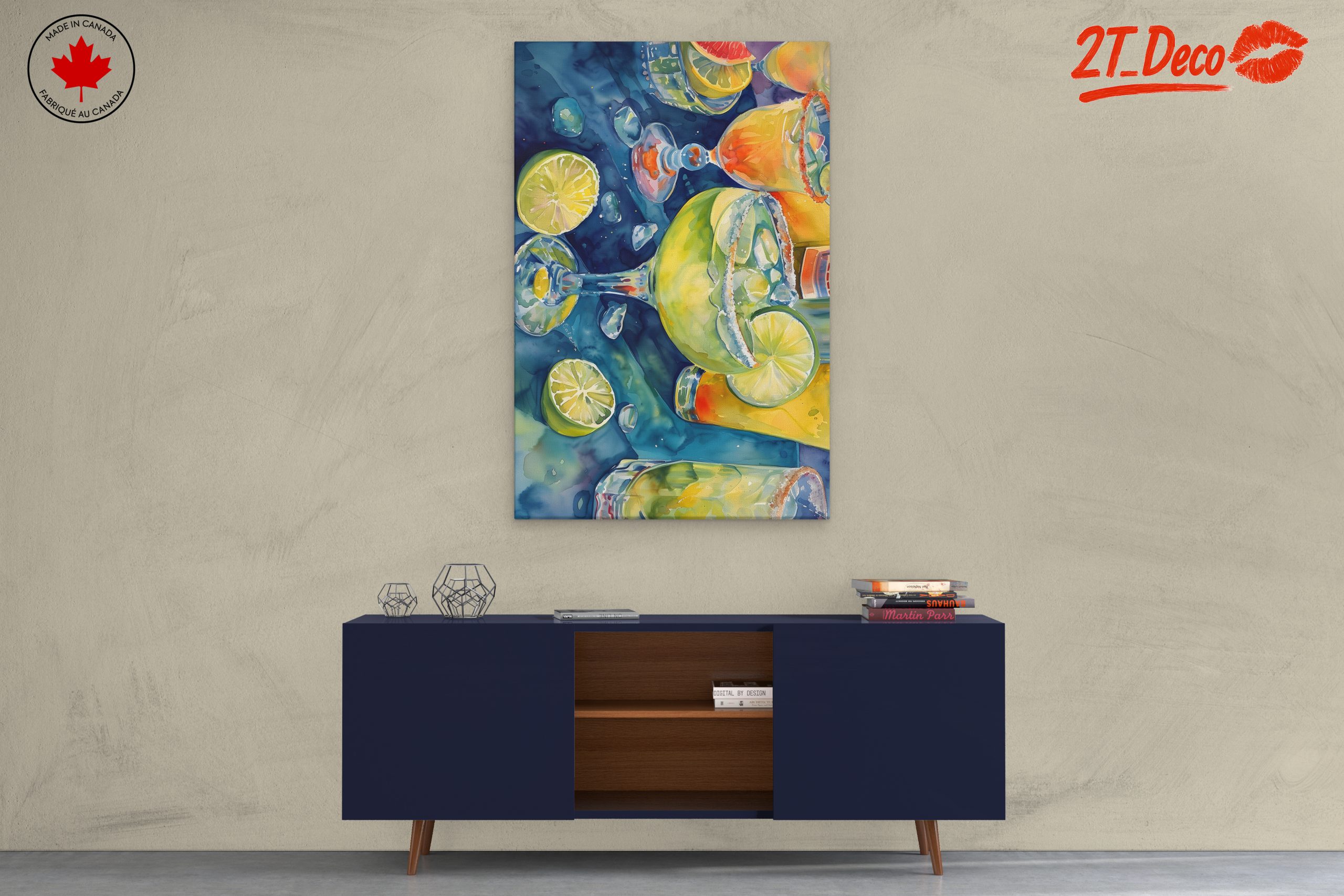 Colorful Beverage Artwork with Fresh Fruits - Image 3