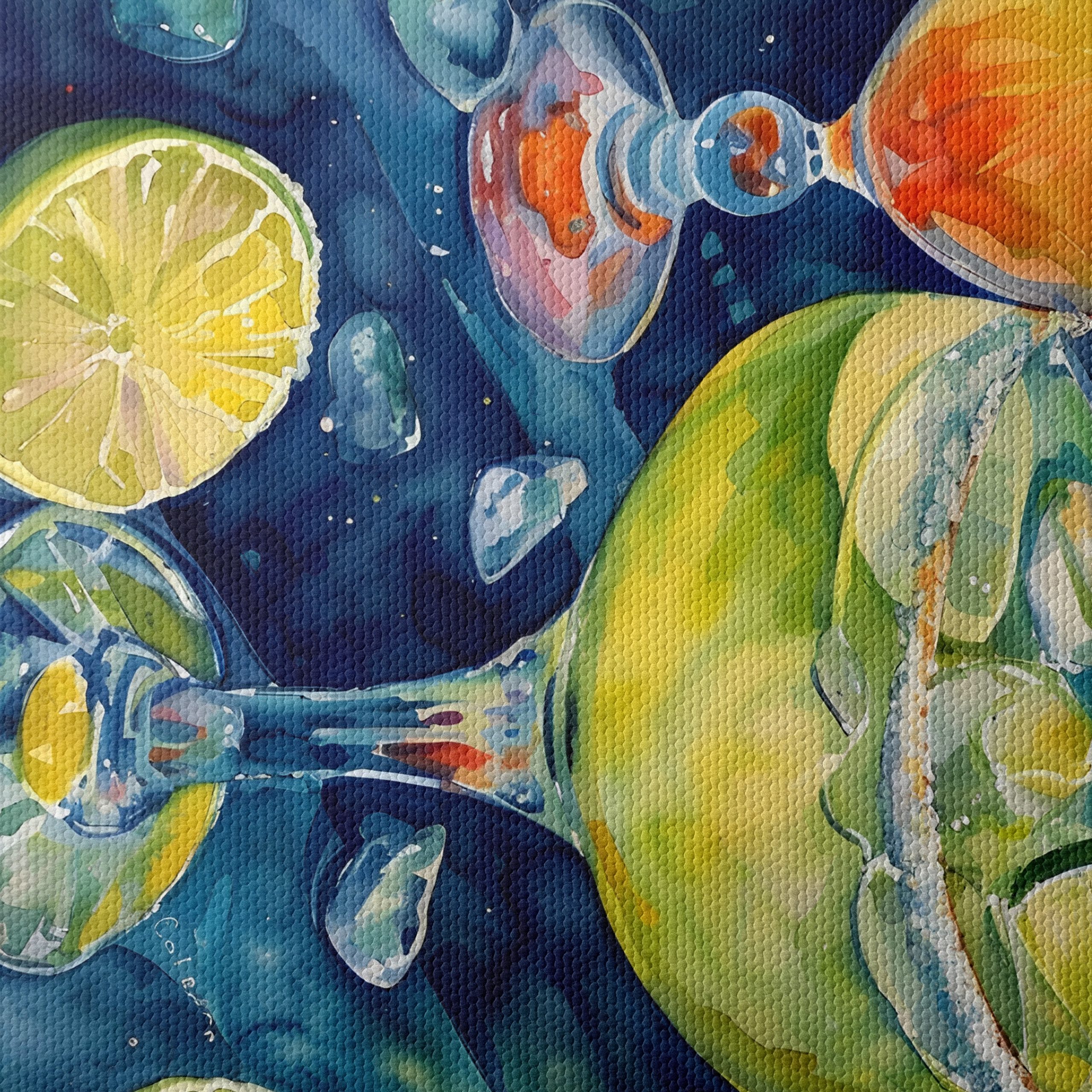 Colorful Beverage Artwork with Fresh Fruits - Image 4