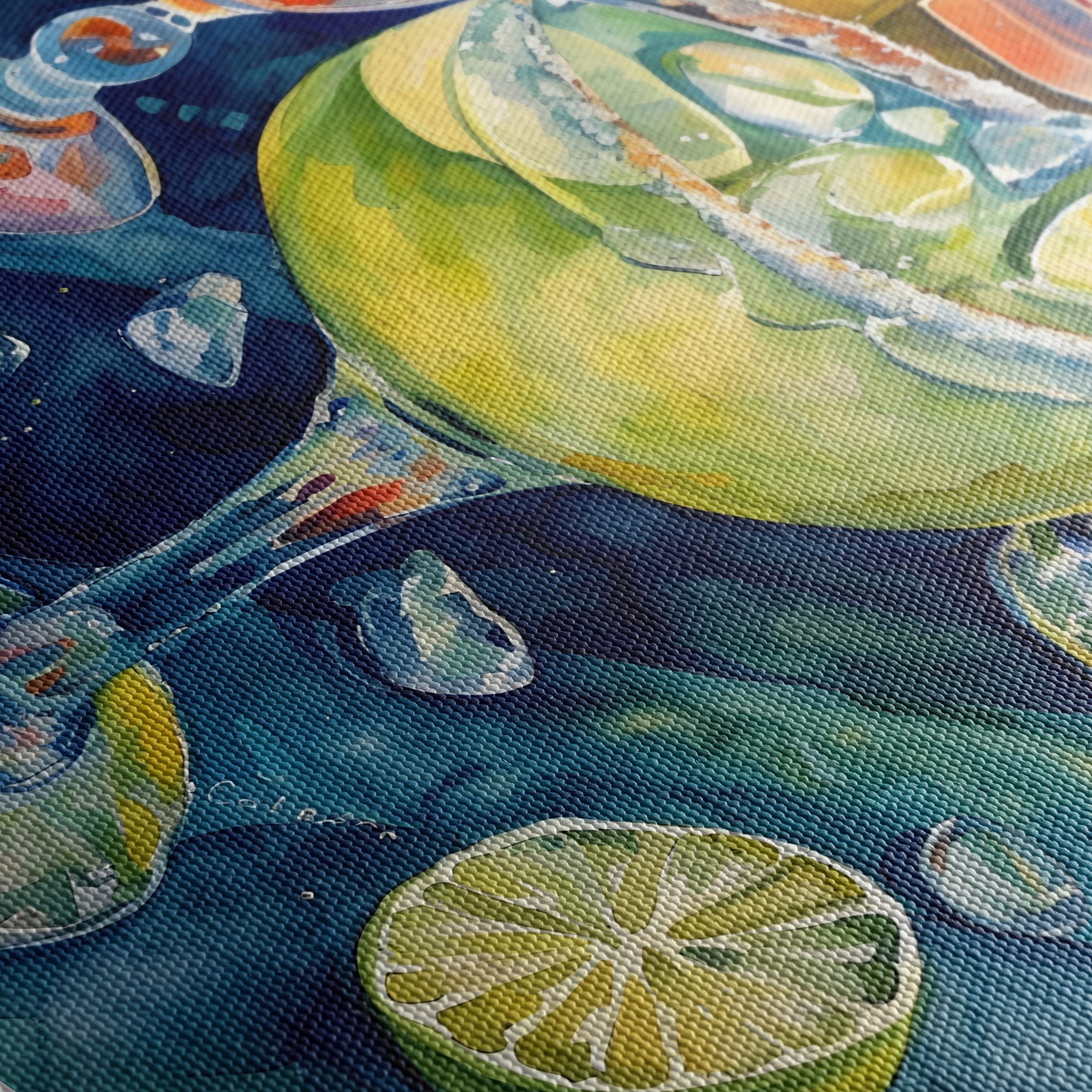Colorful Beverage Artwork with Fresh Fruits - Image 5