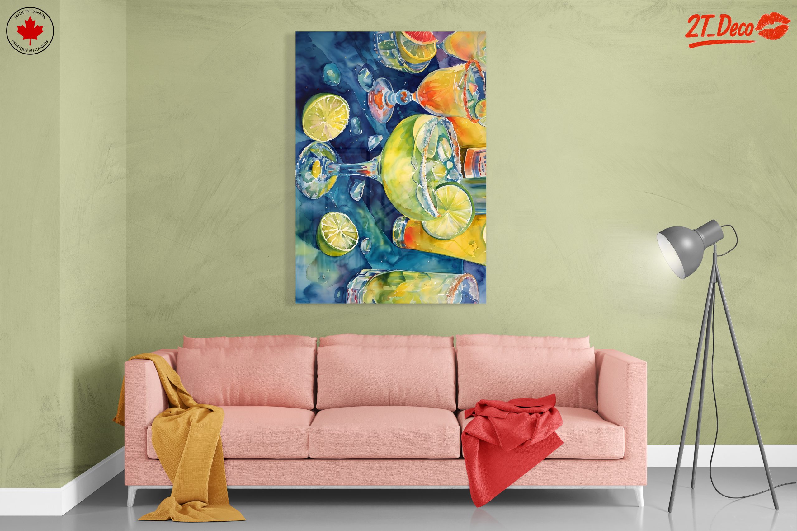 Colorful Beverage Artwork with Fresh Fruits - Image 7