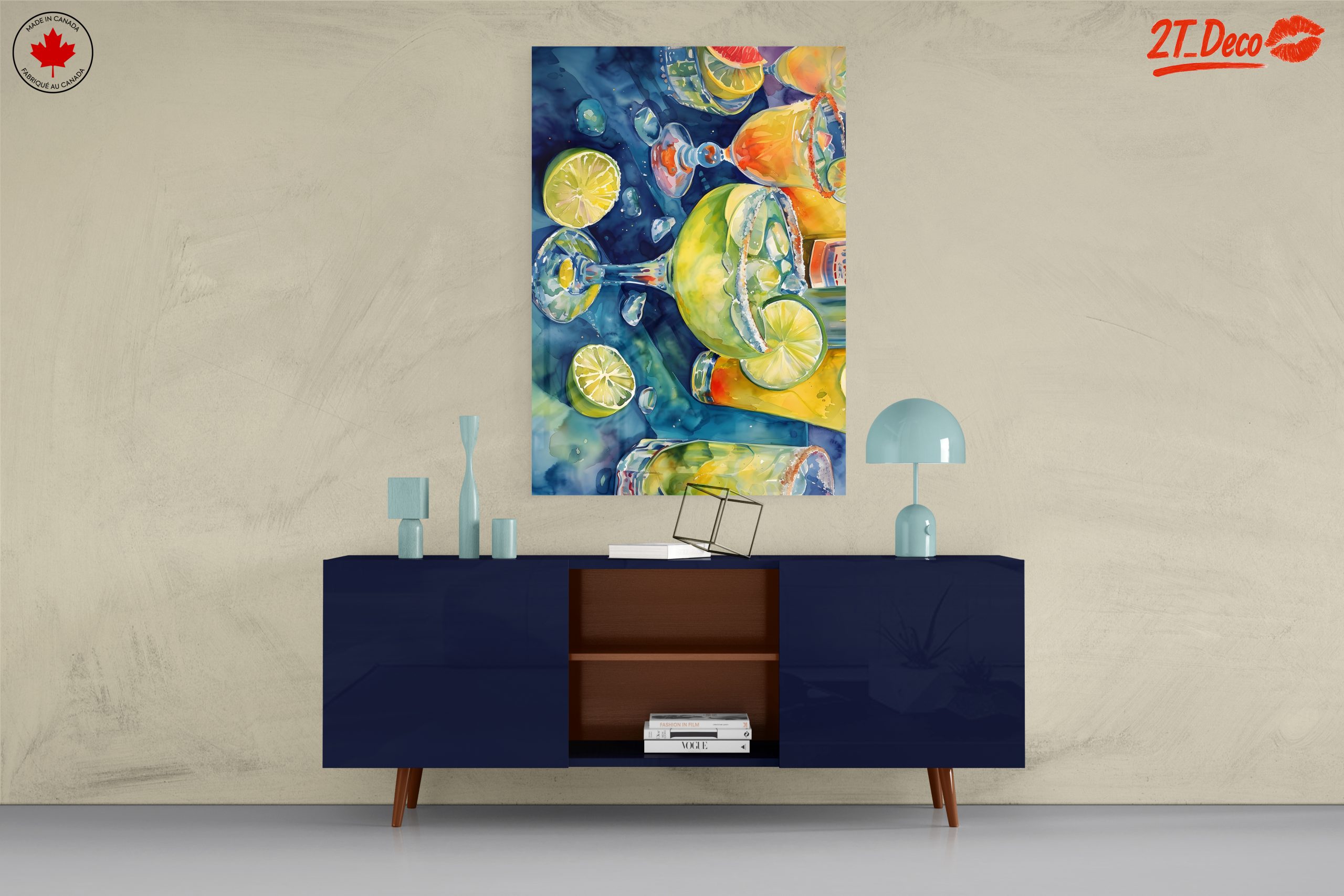 Colorful Beverage Artwork with Fresh Fruits - Image 8