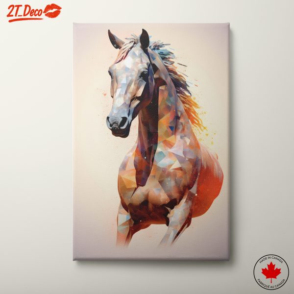 Colorful Geometric Horse Wall Art