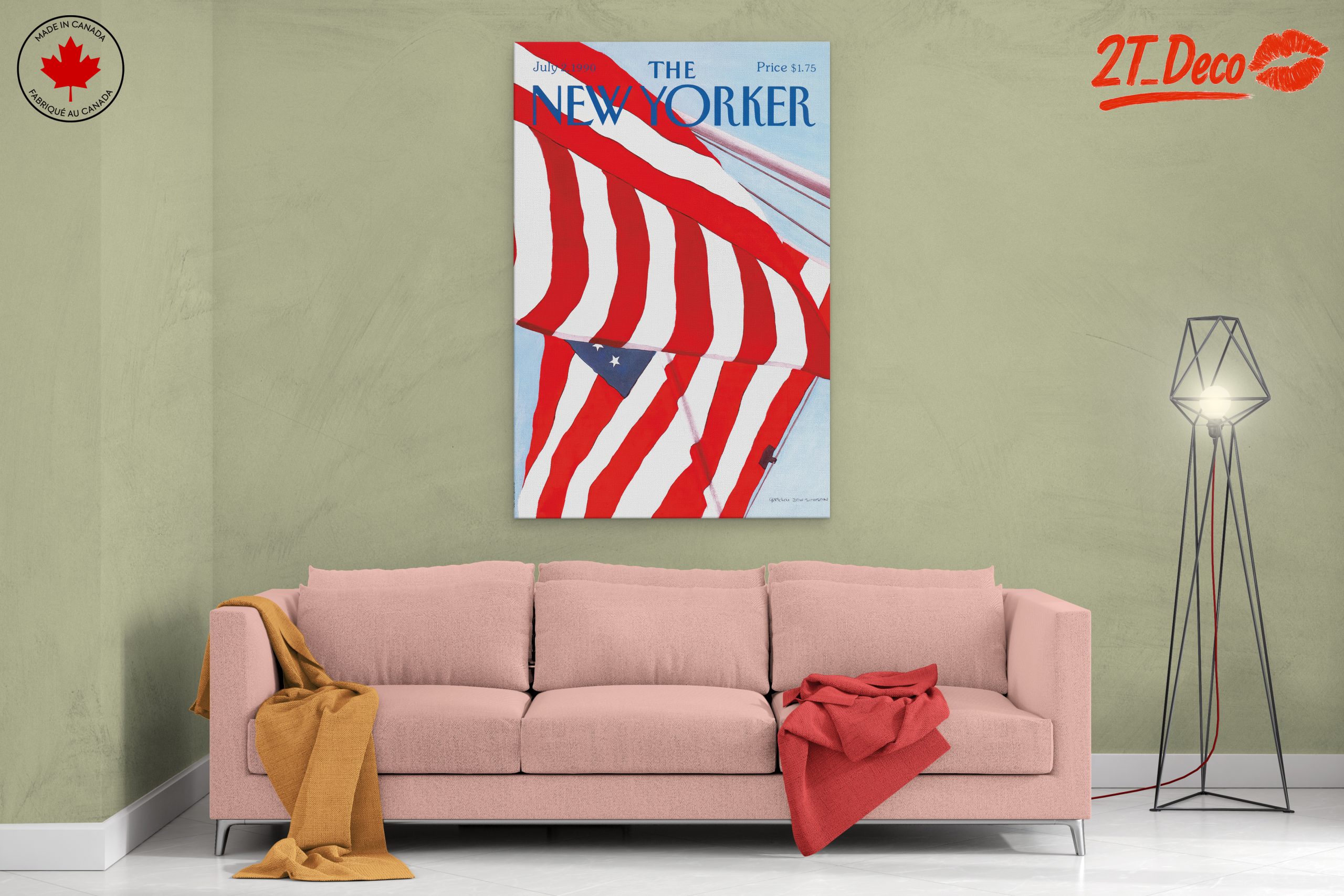 The New Yorker Magazine Cover with American Flags - Image 2