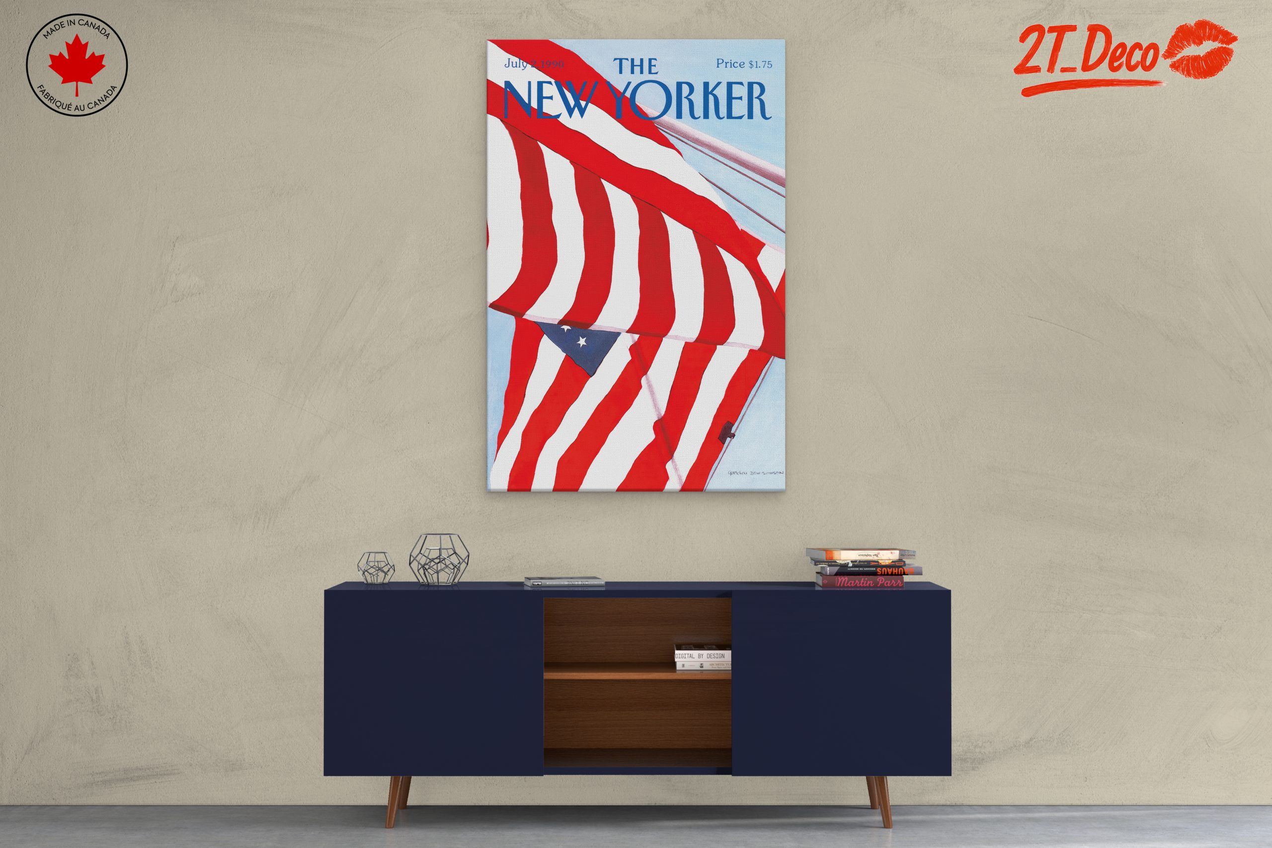 The New Yorker Magazine Cover with American Flags - Image 3
