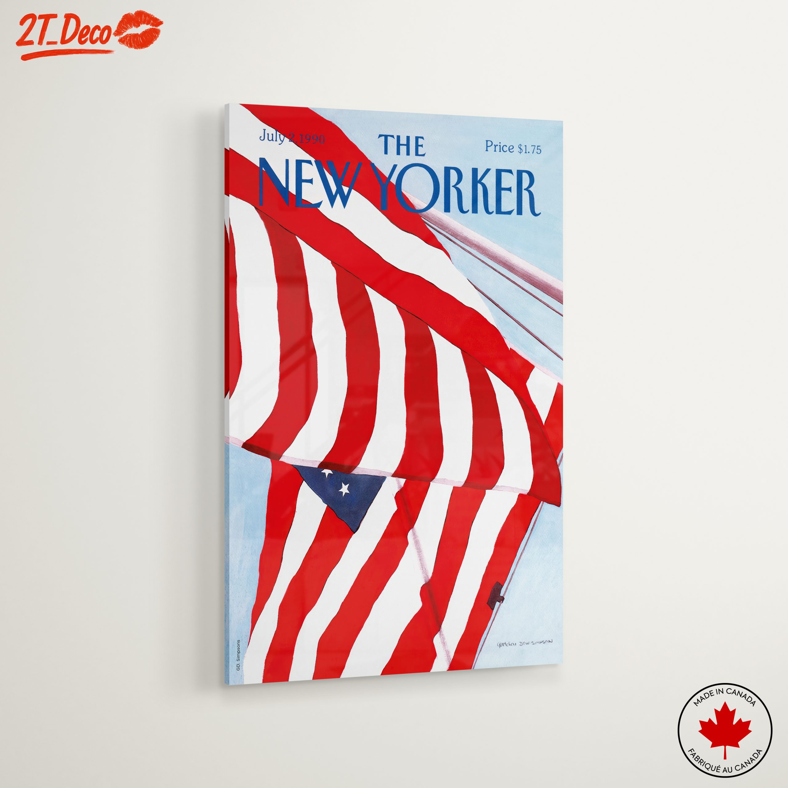 The New Yorker Magazine Cover with American Flags - Image 6