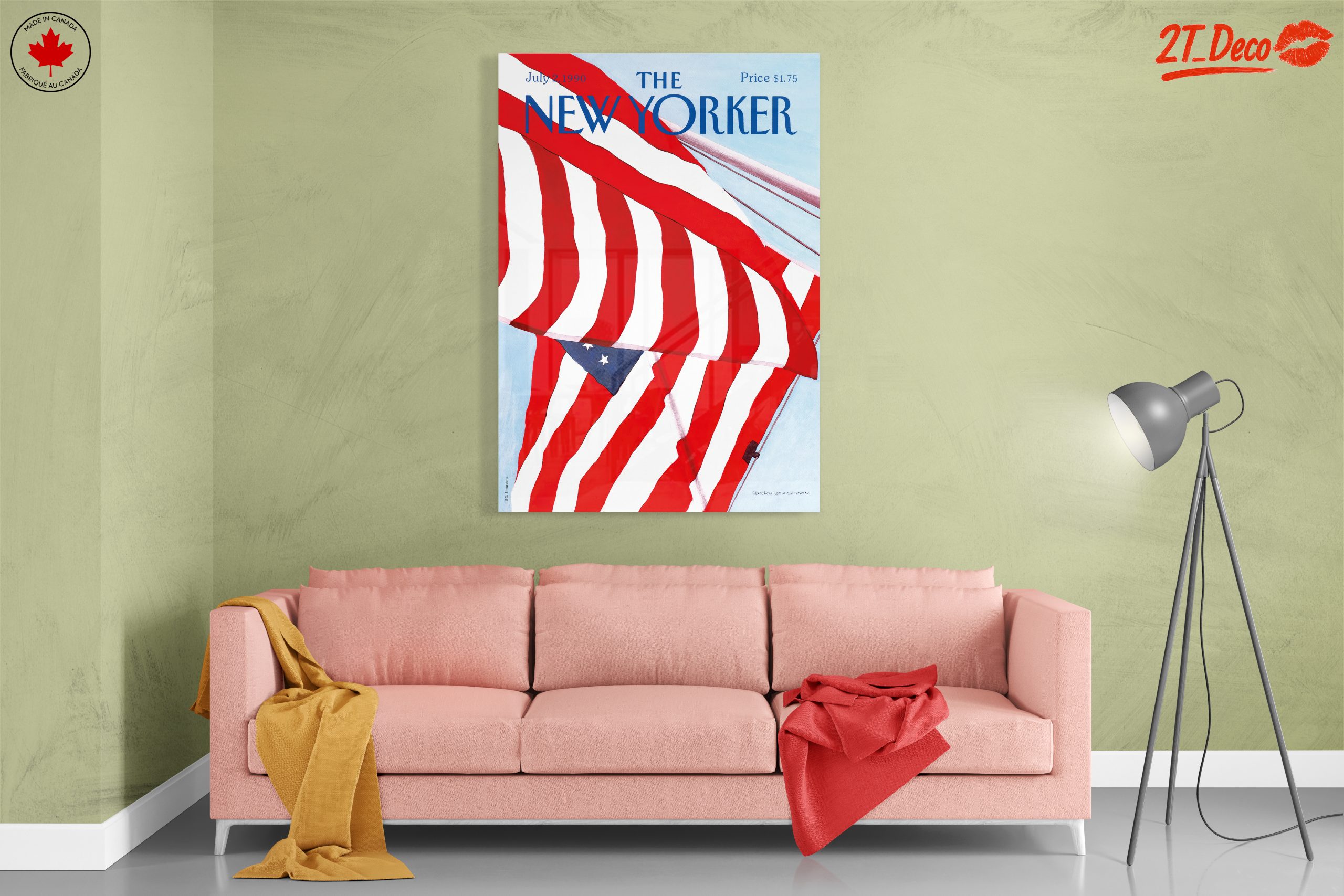 The New Yorker Magazine Cover with American Flags - Image 7