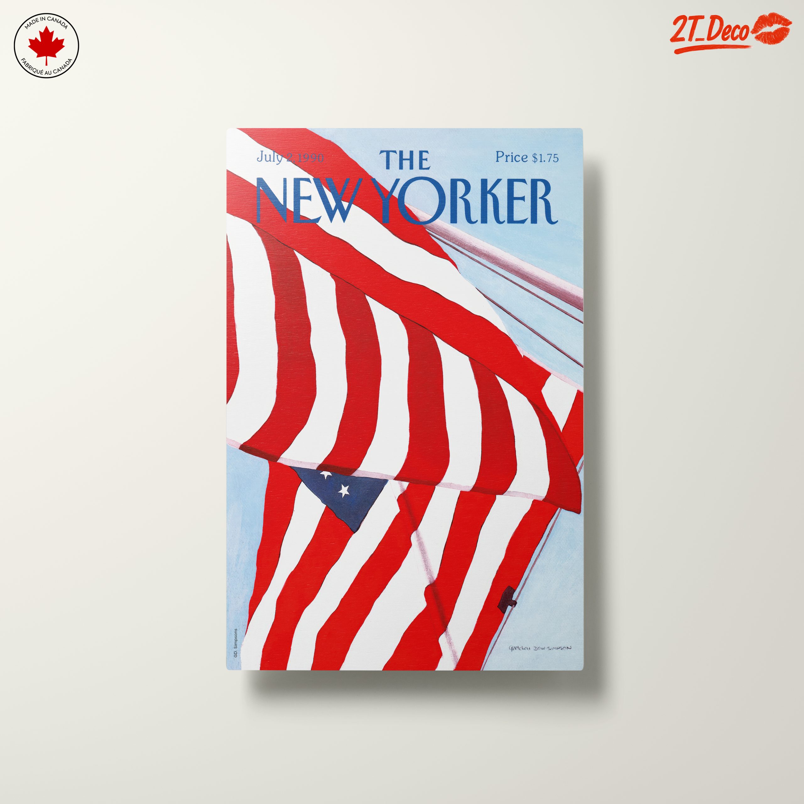 The New Yorker Magazine Cover with American Flags - Image 10