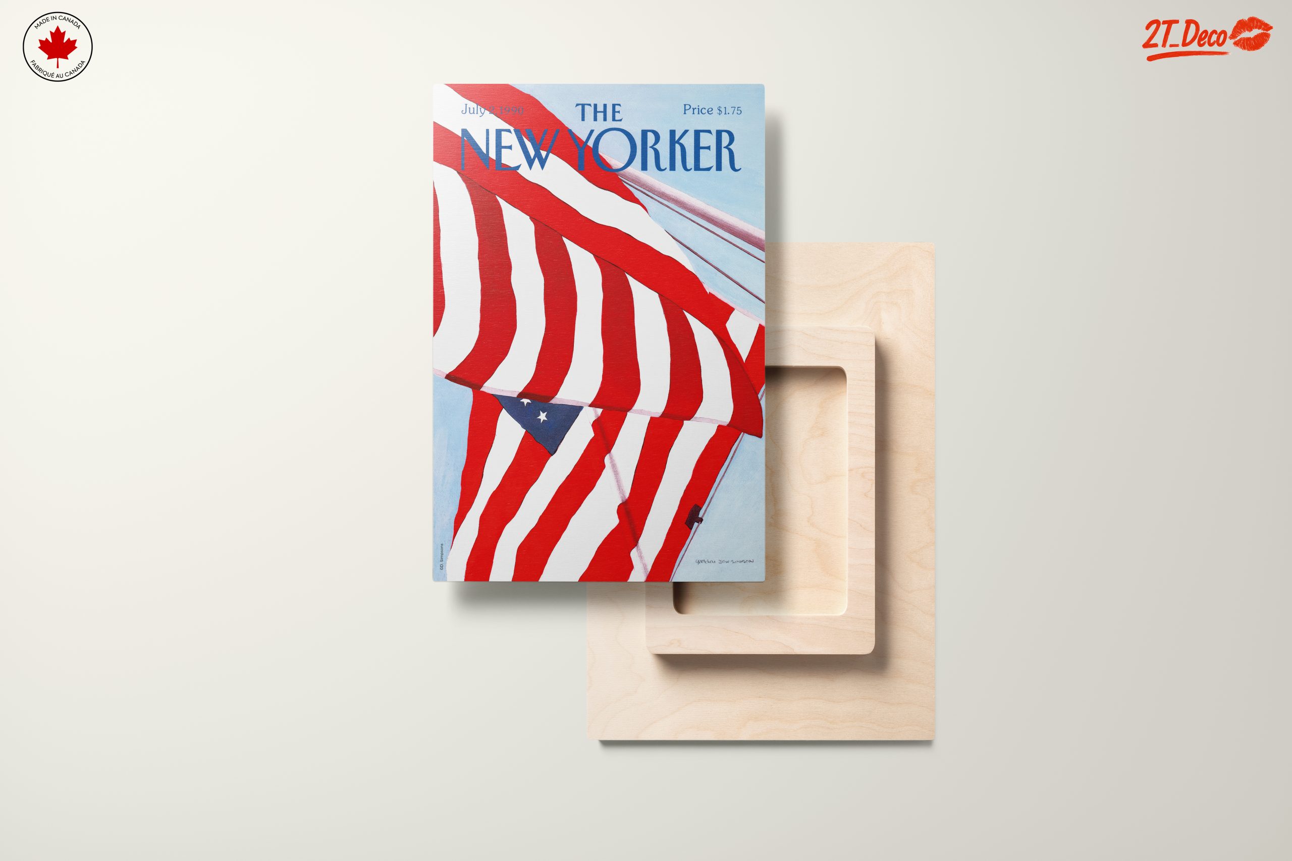 The New Yorker Magazine Cover with American Flags - Image 11