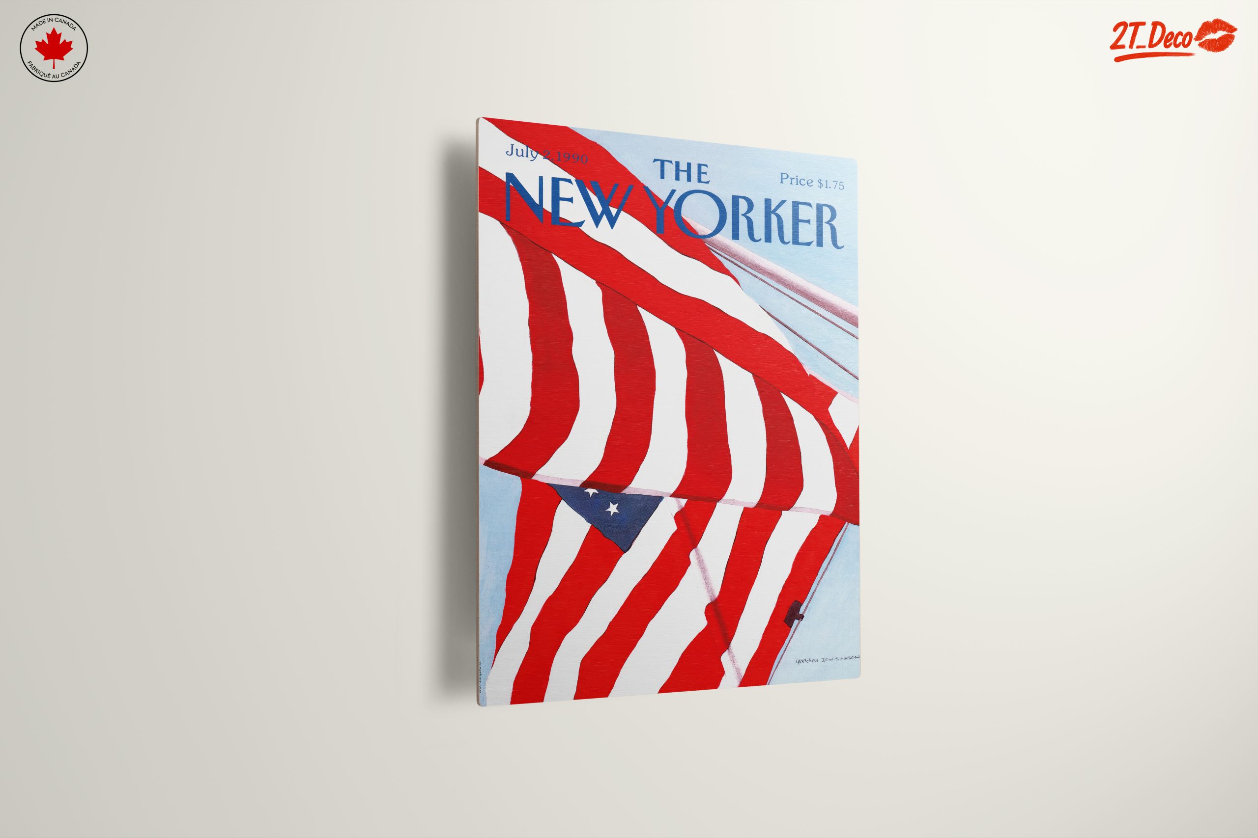 The New Yorker Magazine Cover with American Flags - Image 13