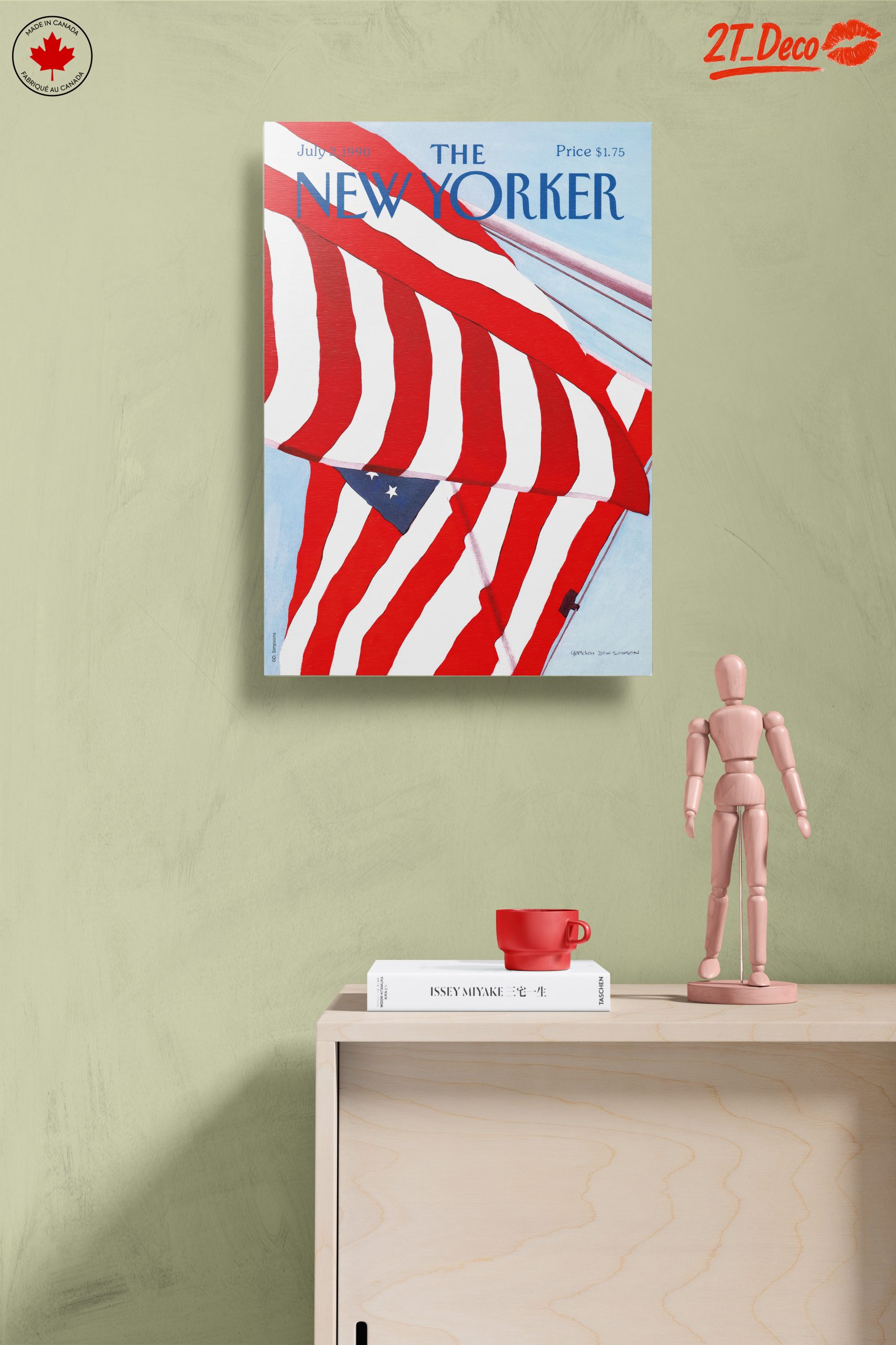 The New Yorker Magazine Cover with American Flags - Image 14
