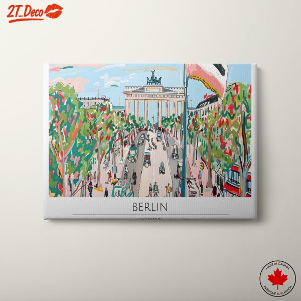 Berlin Cityscape with Colorful Trees