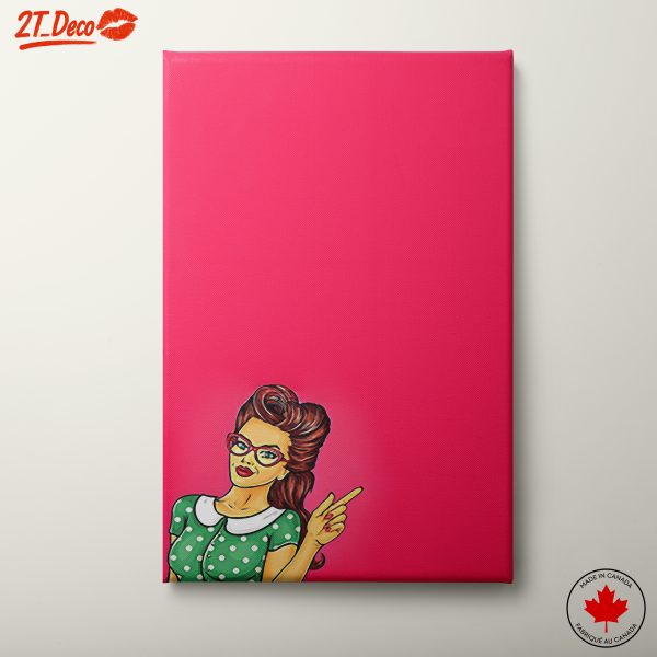 Retro Coquette Character Art with Pink Background
