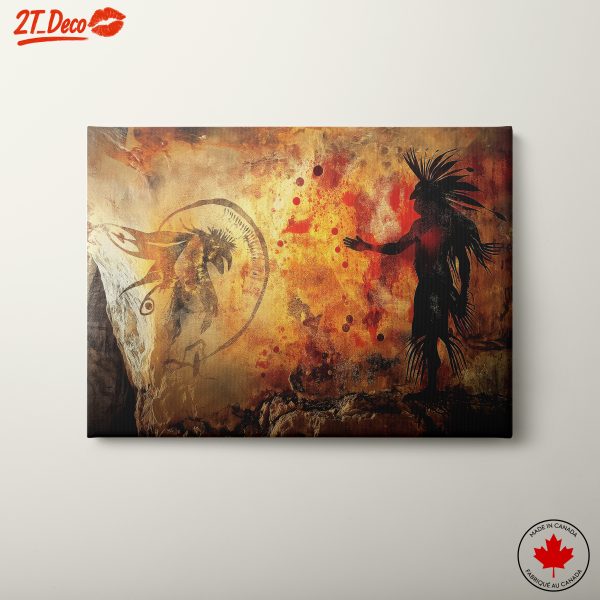 Ancient Cave Art with Abstract Figures
