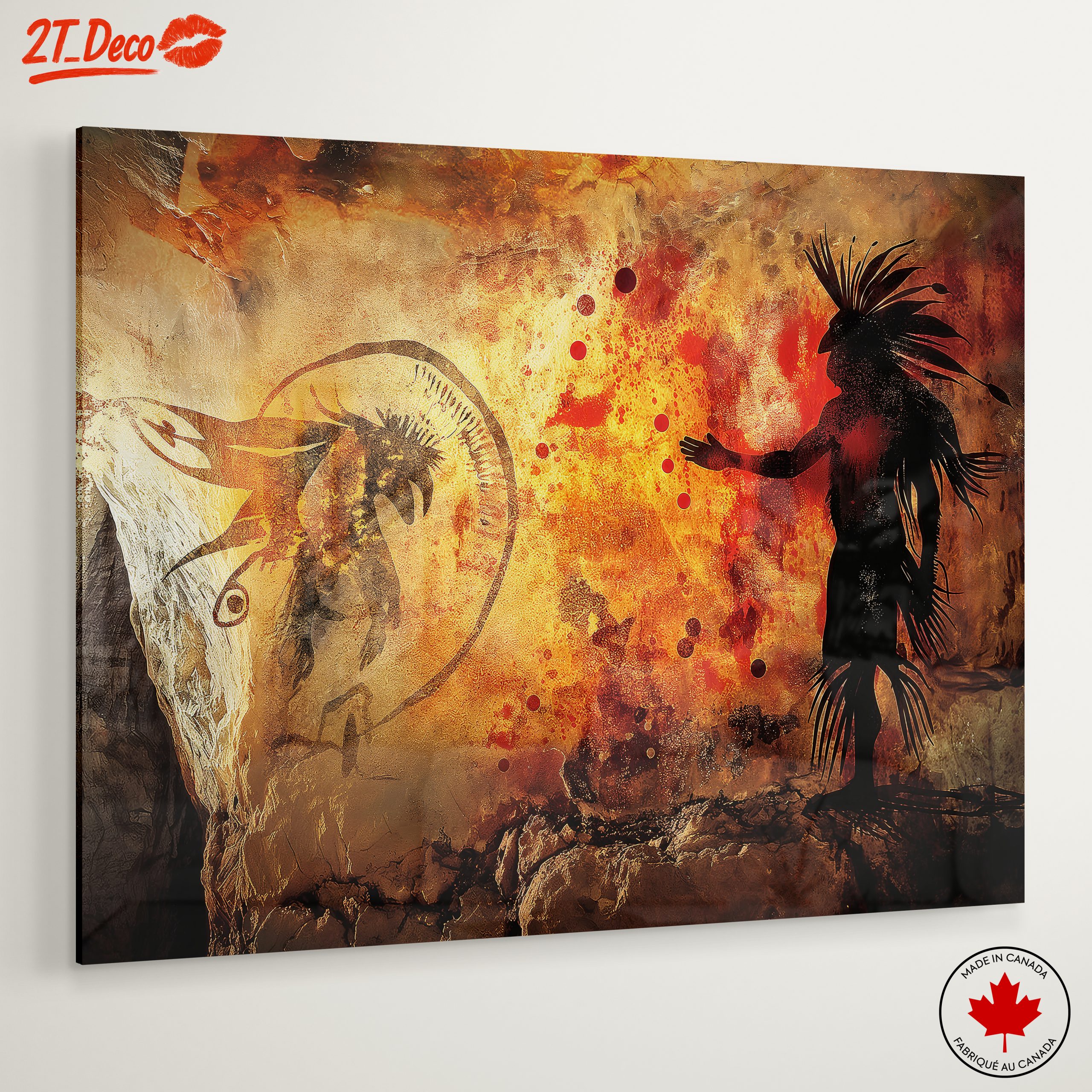 Ancient Cave Art with Abstract Figures - Image 6