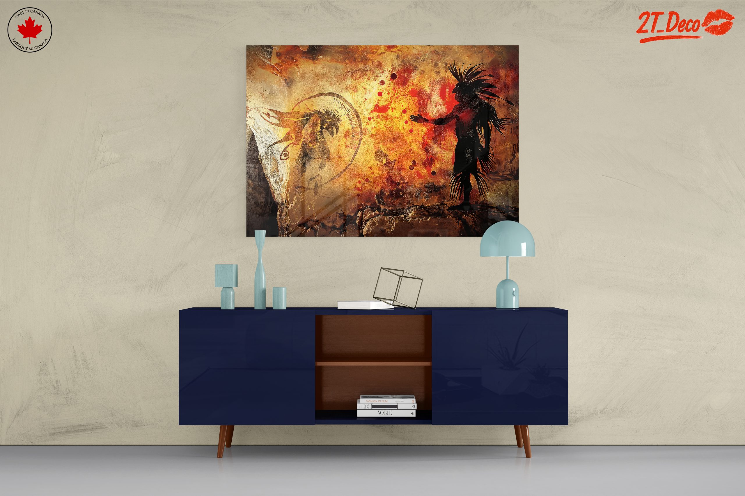 Ancient Cave Art with Abstract Figures - Image 8