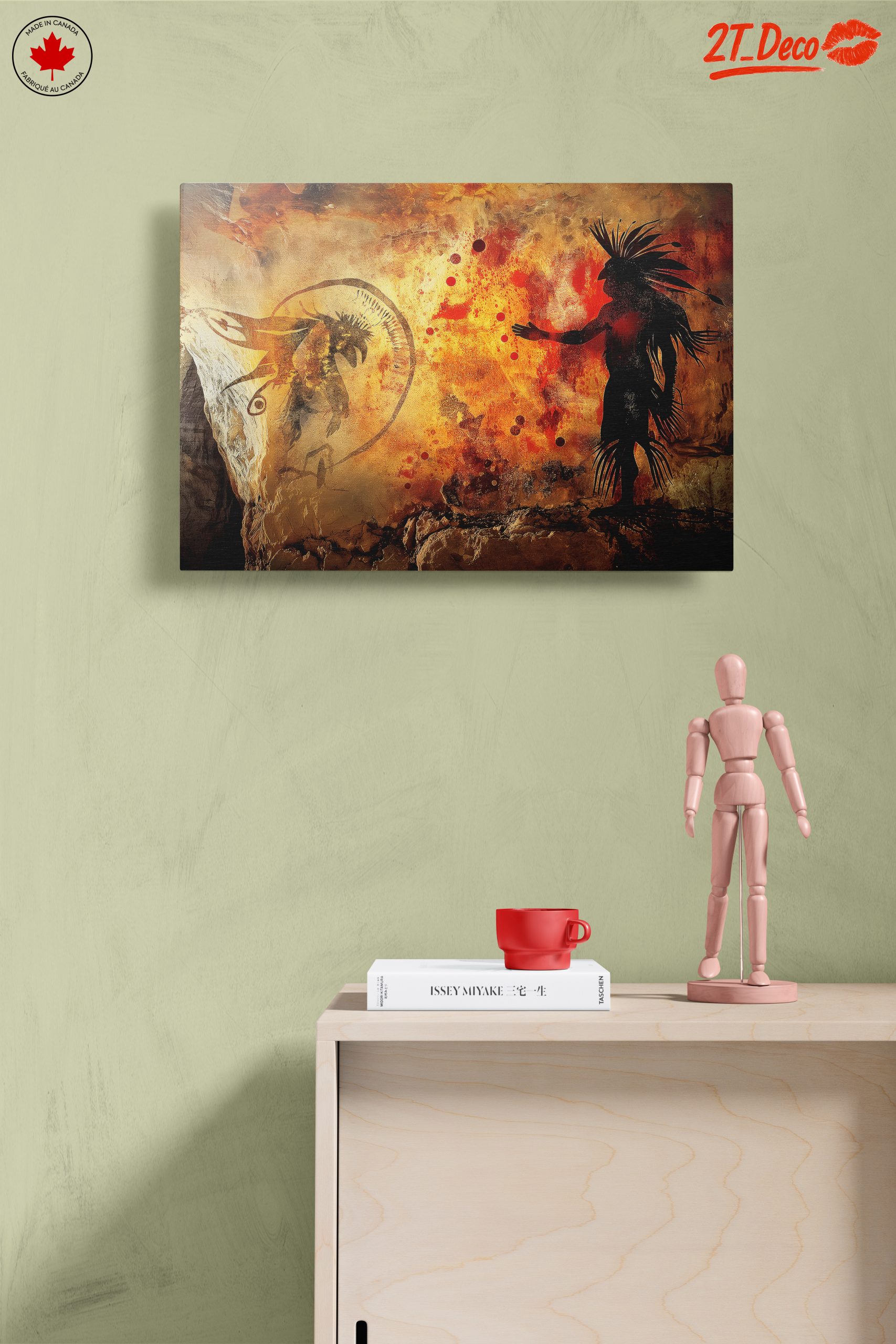 Ancient Cave Art with Abstract Figures - Image 14