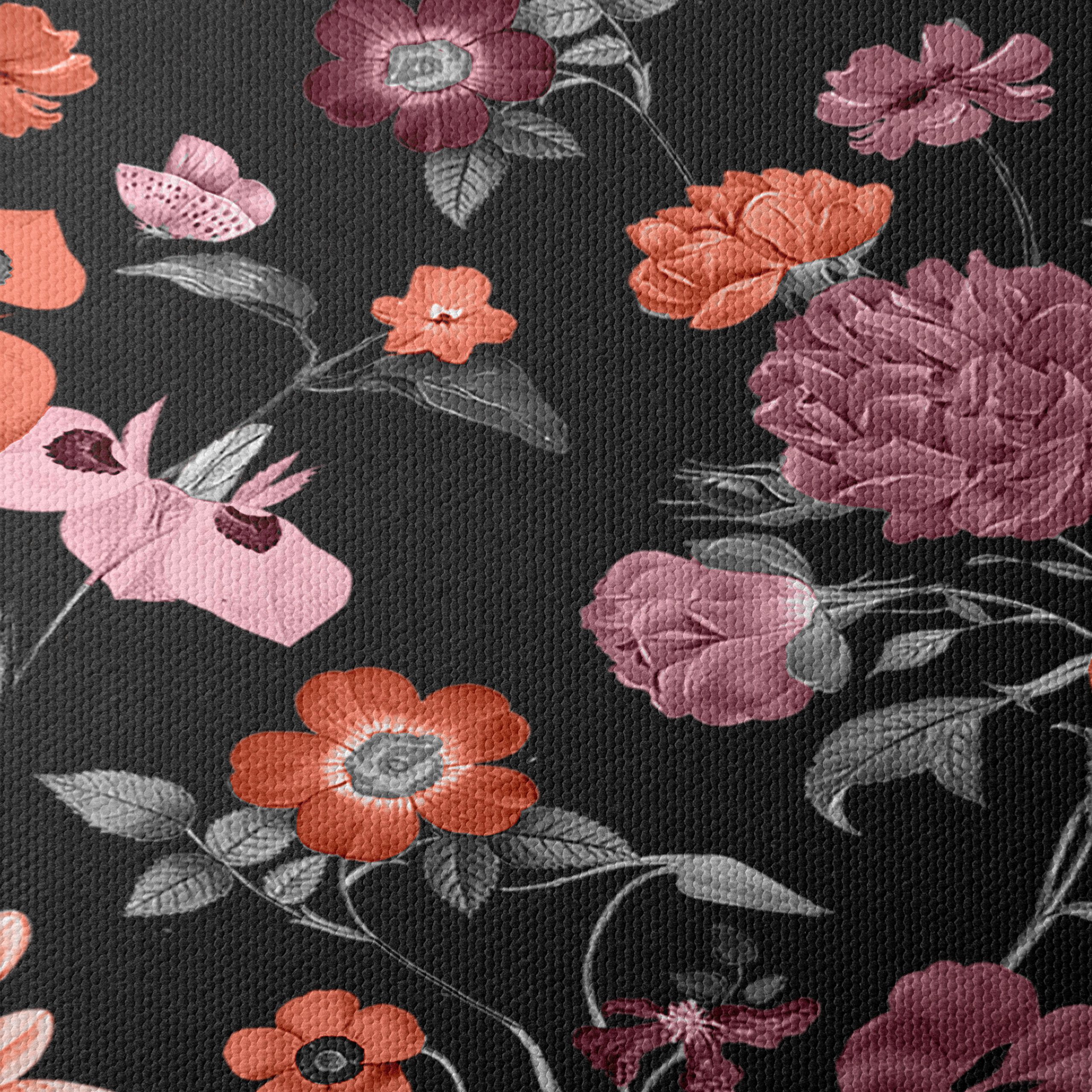 Floral Pattern Art with Dark Background - Image 4