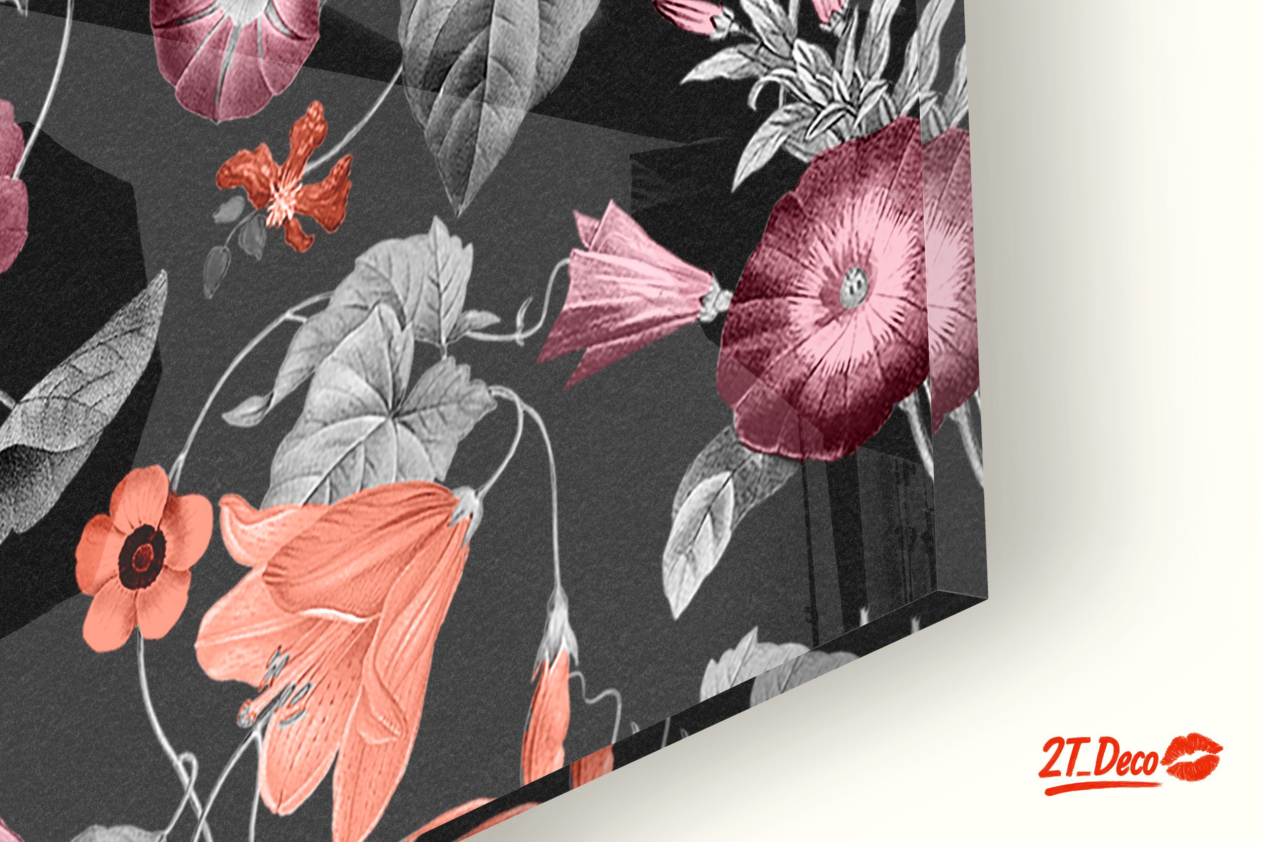Floral Pattern Art with Dark Background - Image 9