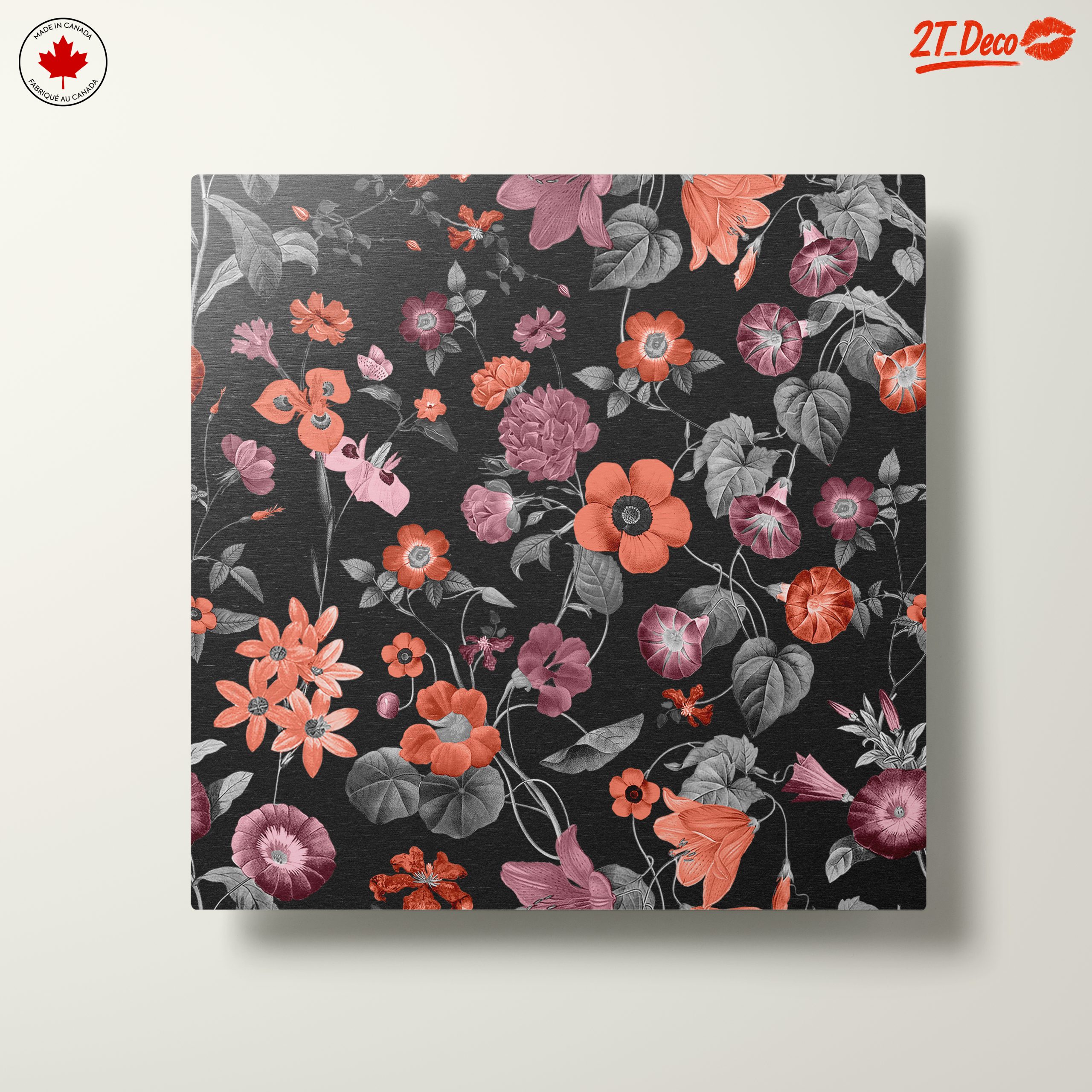 Floral Pattern Art with Dark Background - Image 10