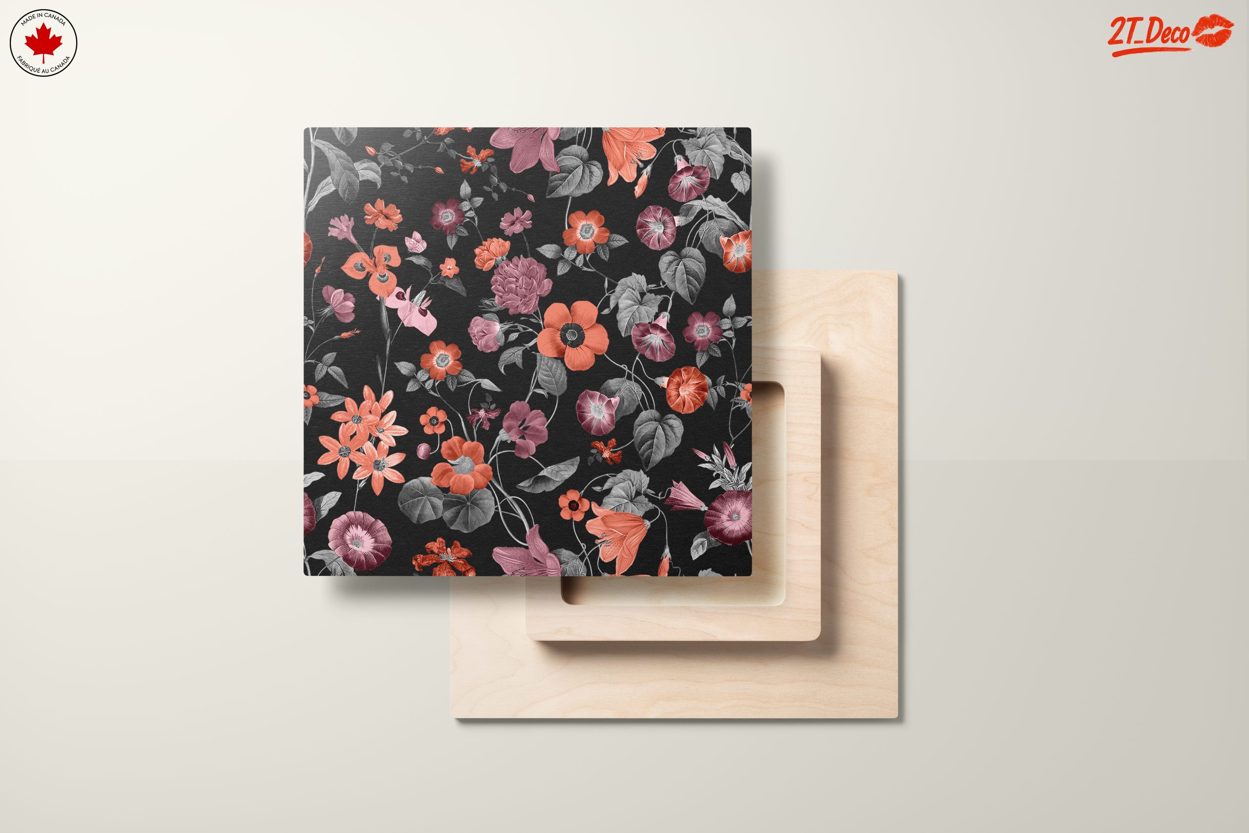 Floral Pattern Art with Dark Background - Image 11