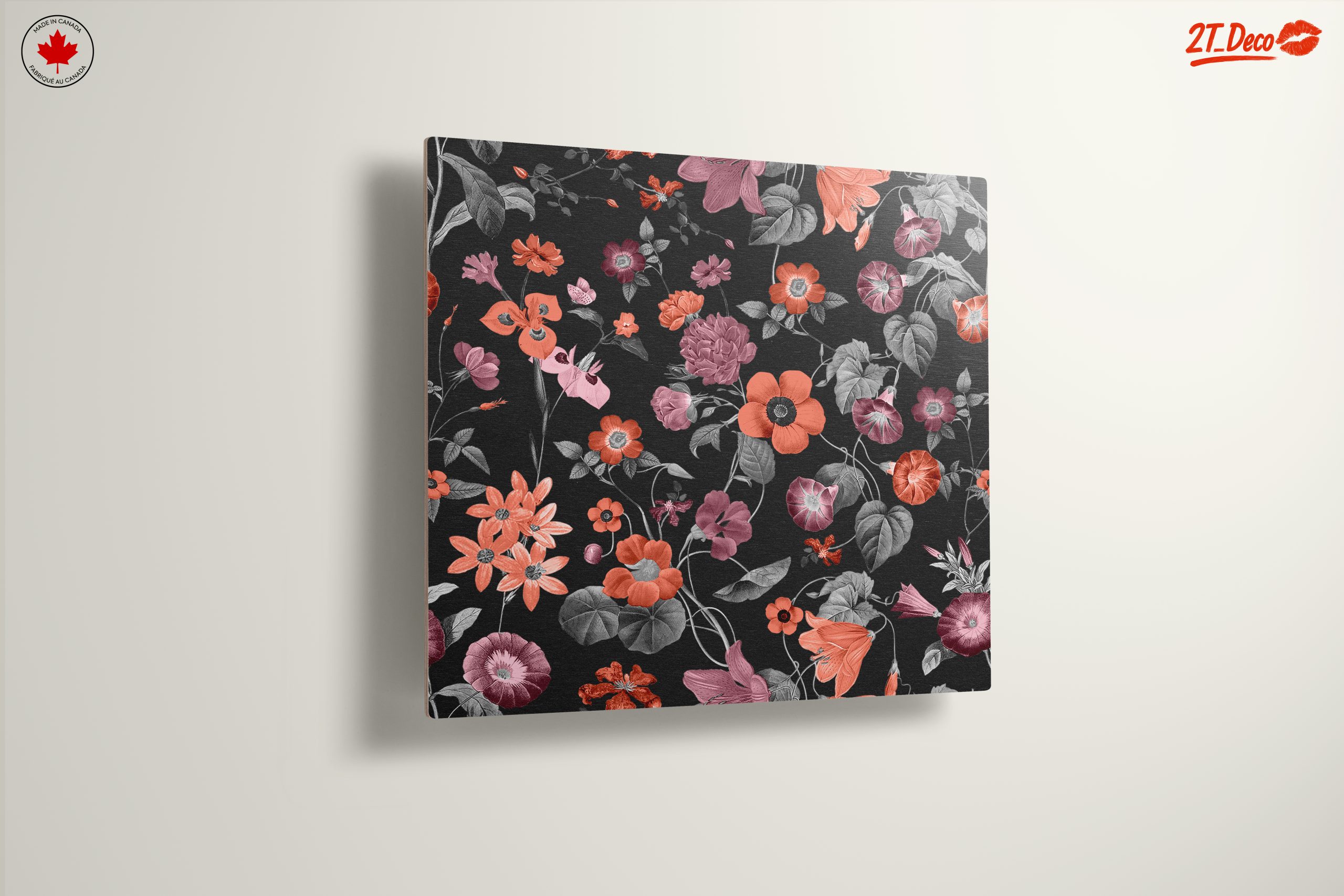 Floral Pattern Art with Dark Background - Image 13