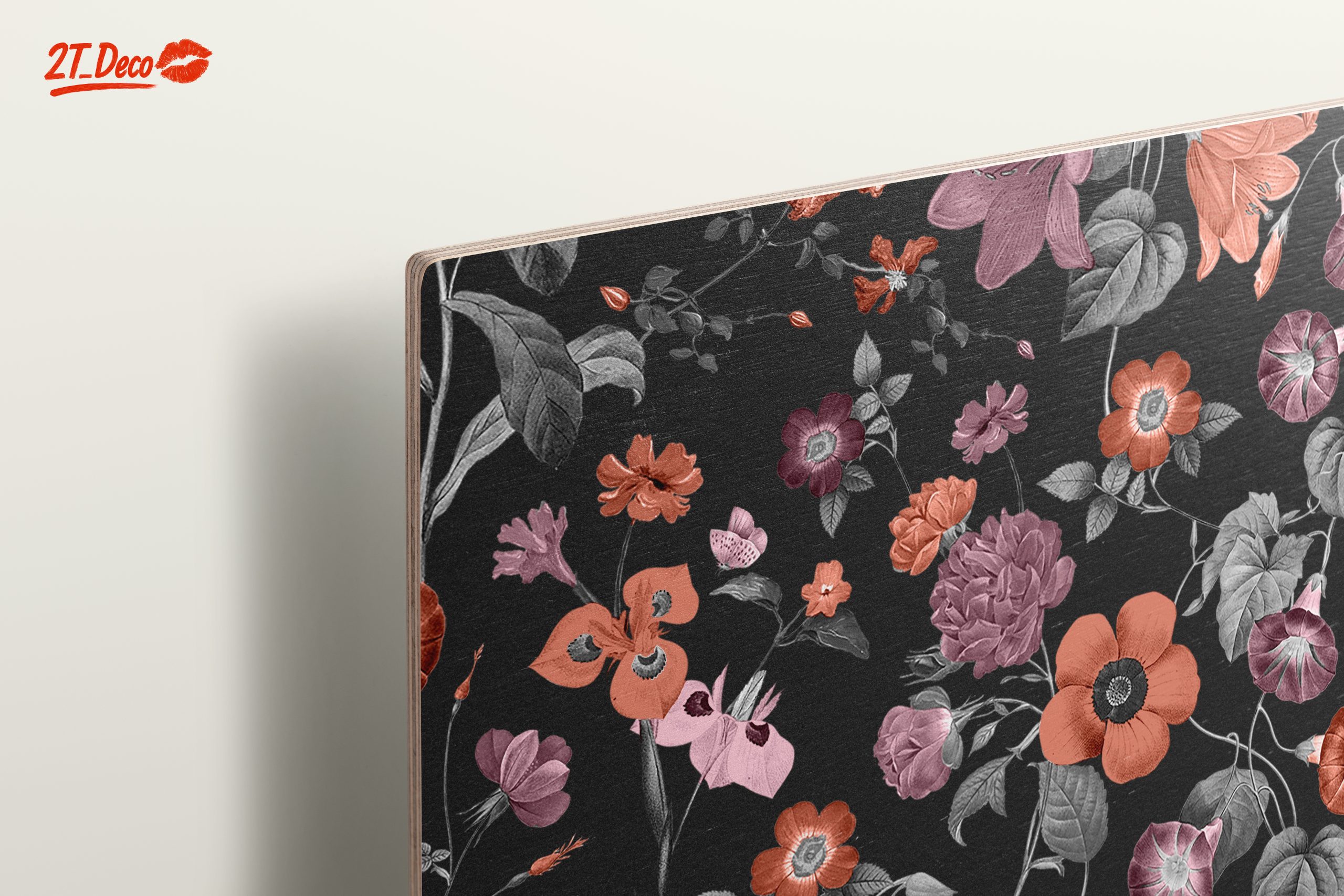 Floral Pattern Art with Dark Background - Image 15