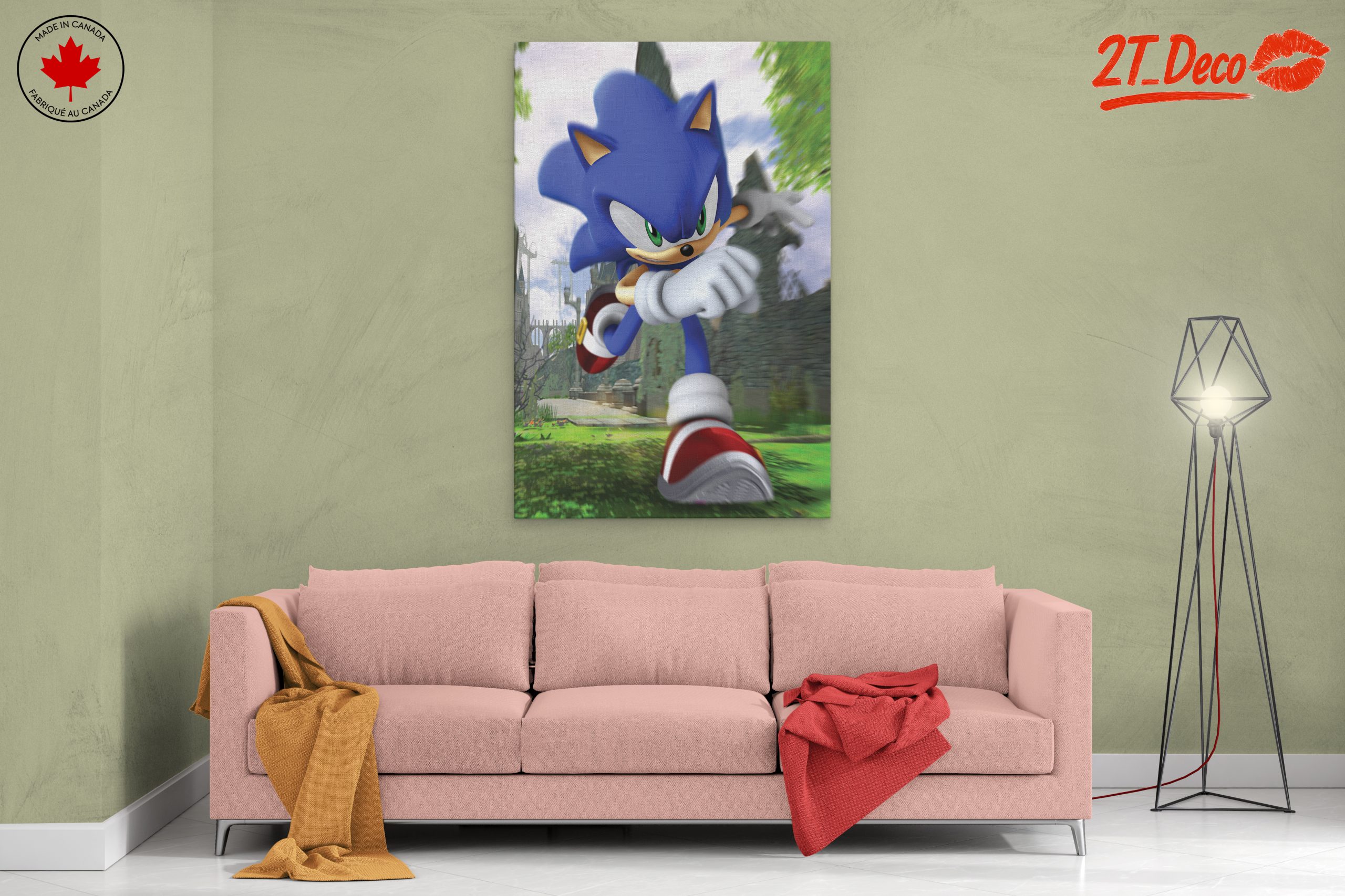 Sonic the Hedgehog Running in a Lush Landscape - Image 2