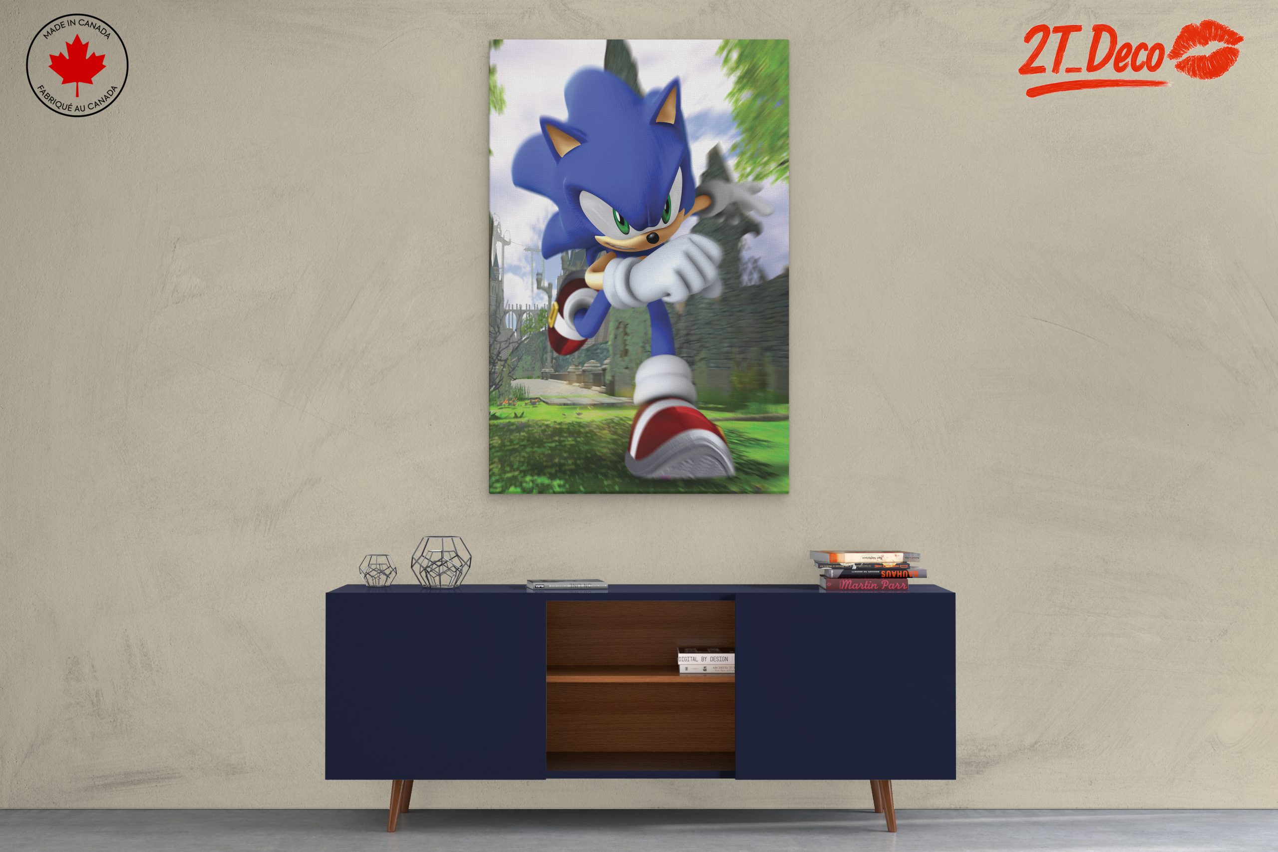 Sonic the Hedgehog Running in a Lush Landscape - Image 3