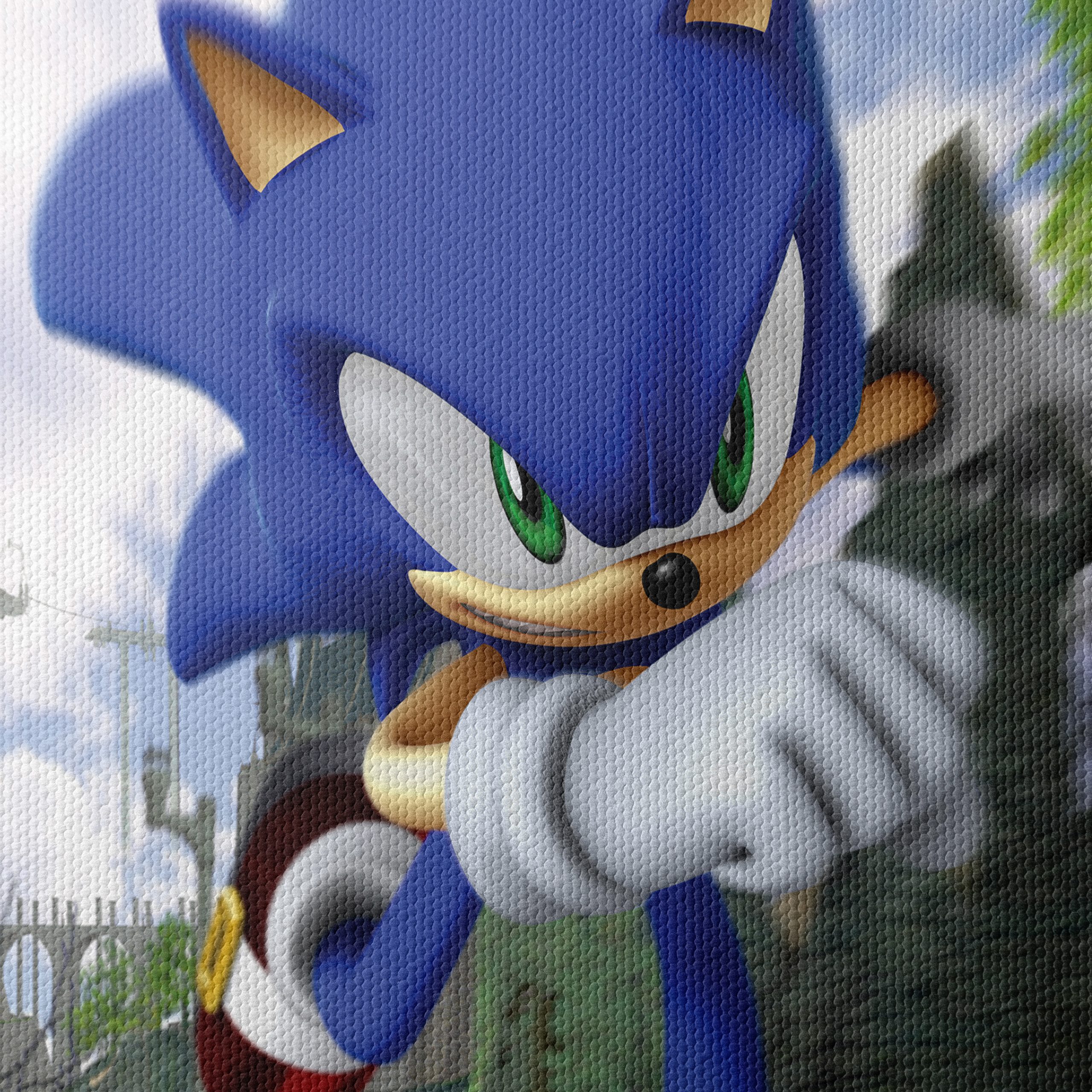 Sonic the Hedgehog Running in a Lush Landscape - Image 4