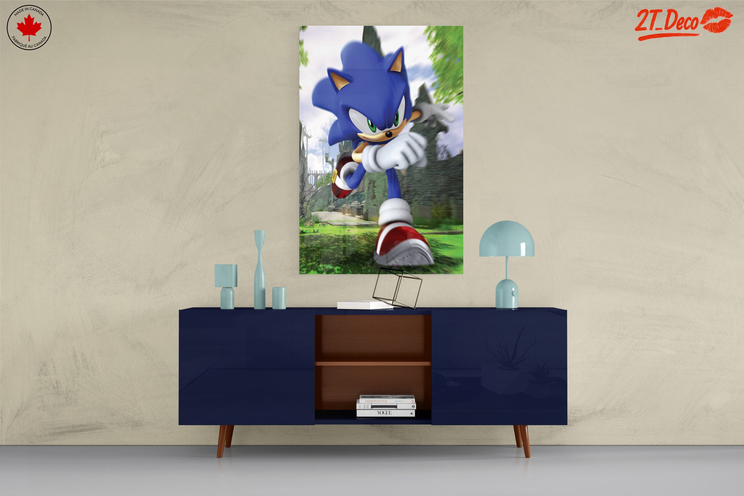 Sonic the Hedgehog Running in a Lush Landscape - Image 8
