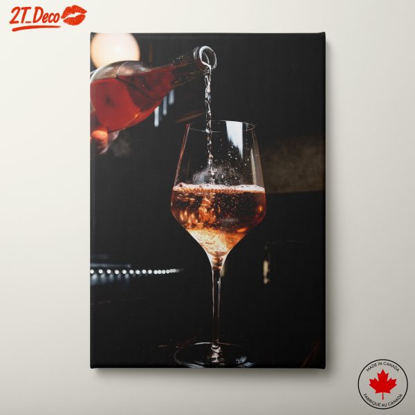 Elegant Wine Pouring in Glass