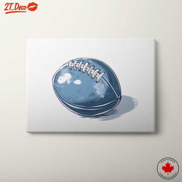 Stylized Rugby Ball Illustration