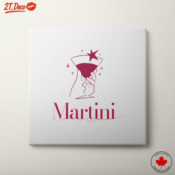Stylized Martini Cocktail Art