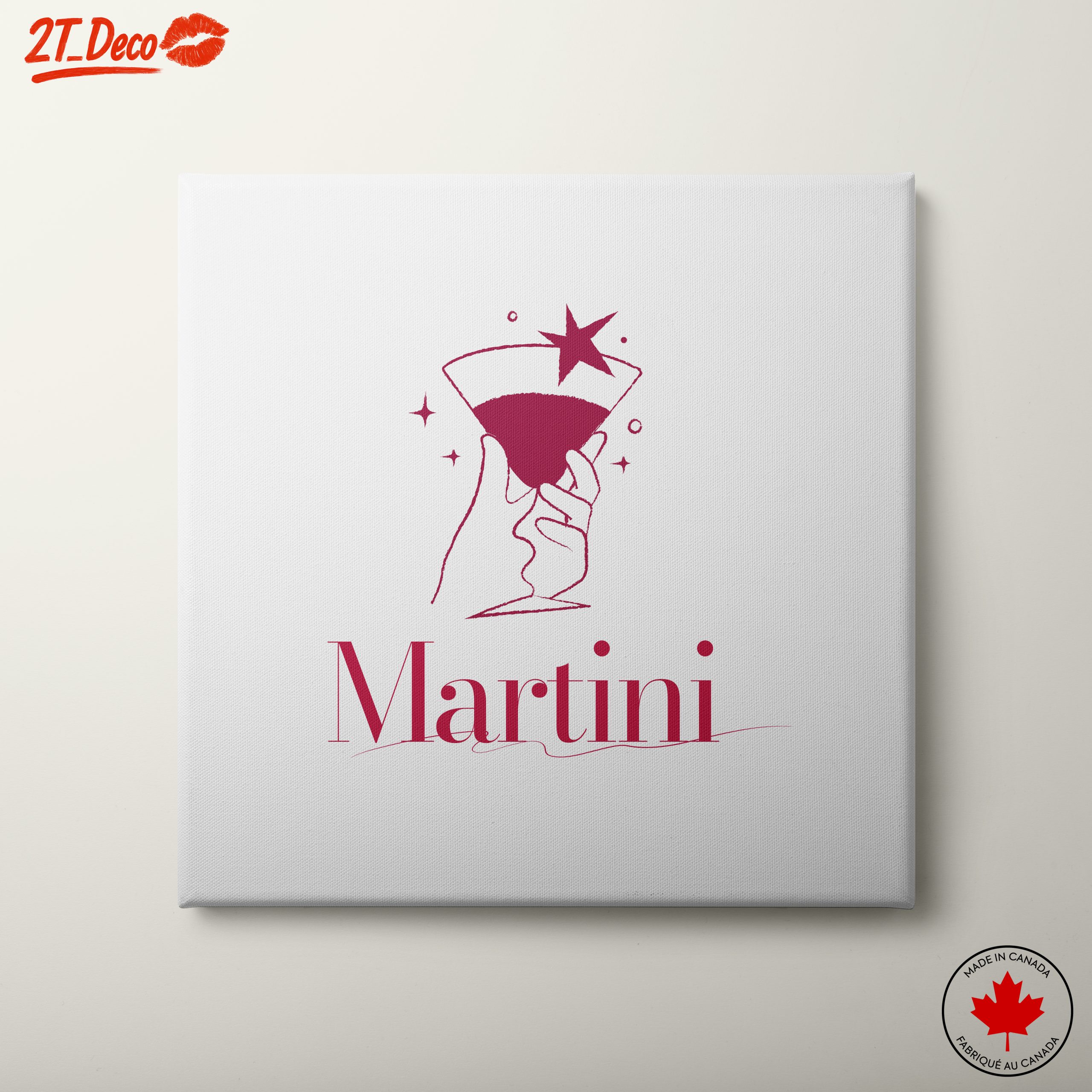 Stylized Martini Cocktail Art