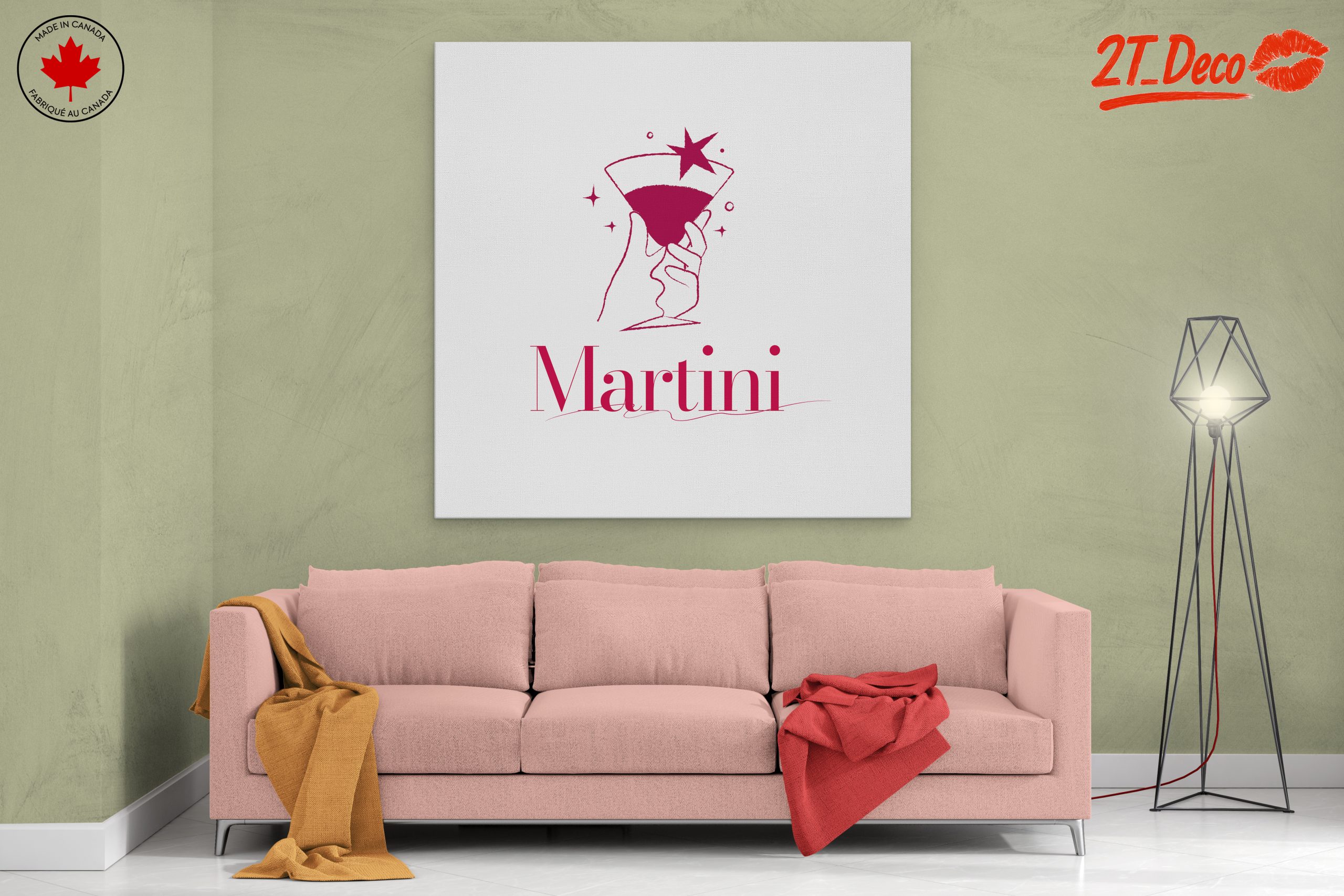Stylized Martini Cocktail Art - Image 2