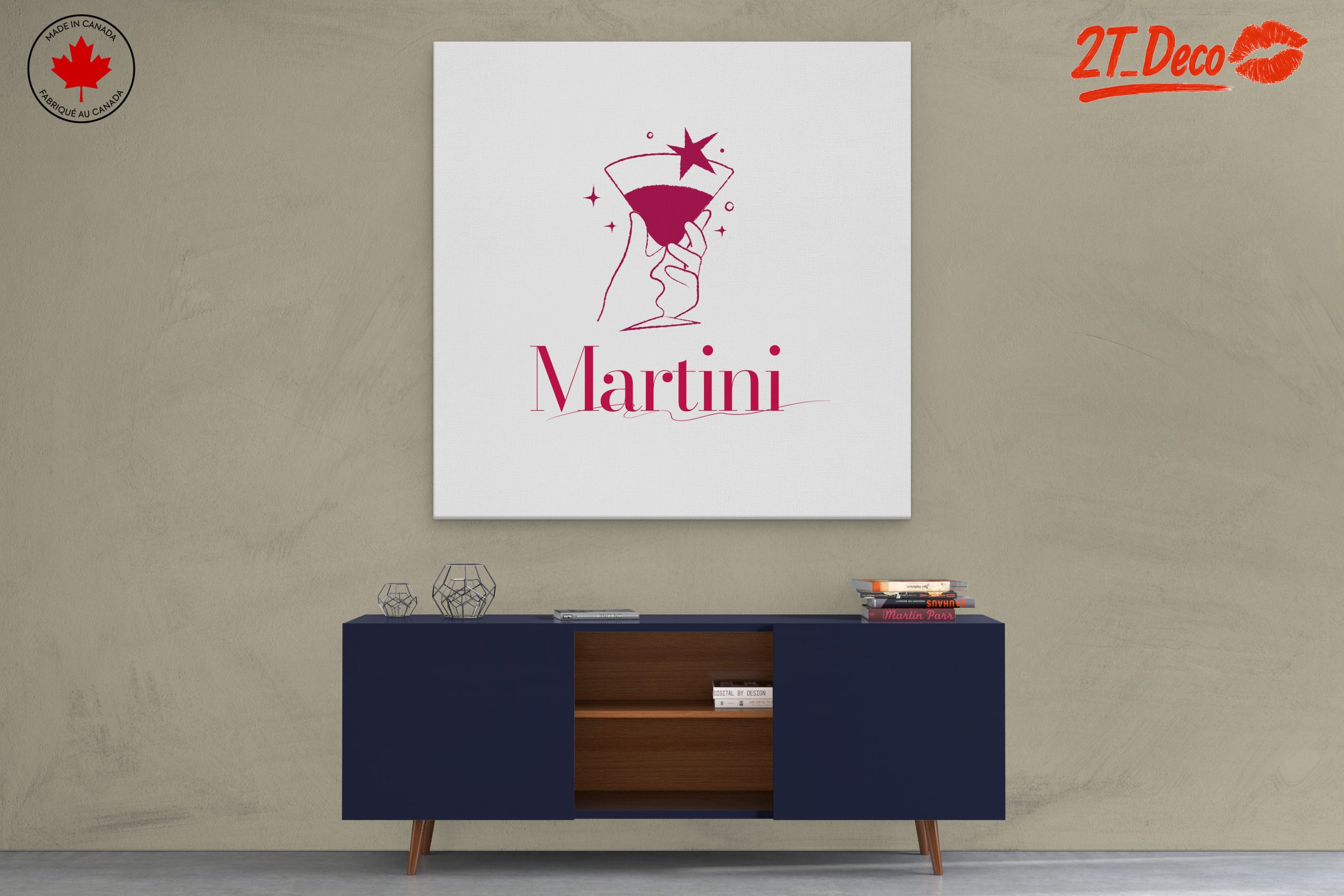 Stylized Martini Cocktail Art - Image 3
