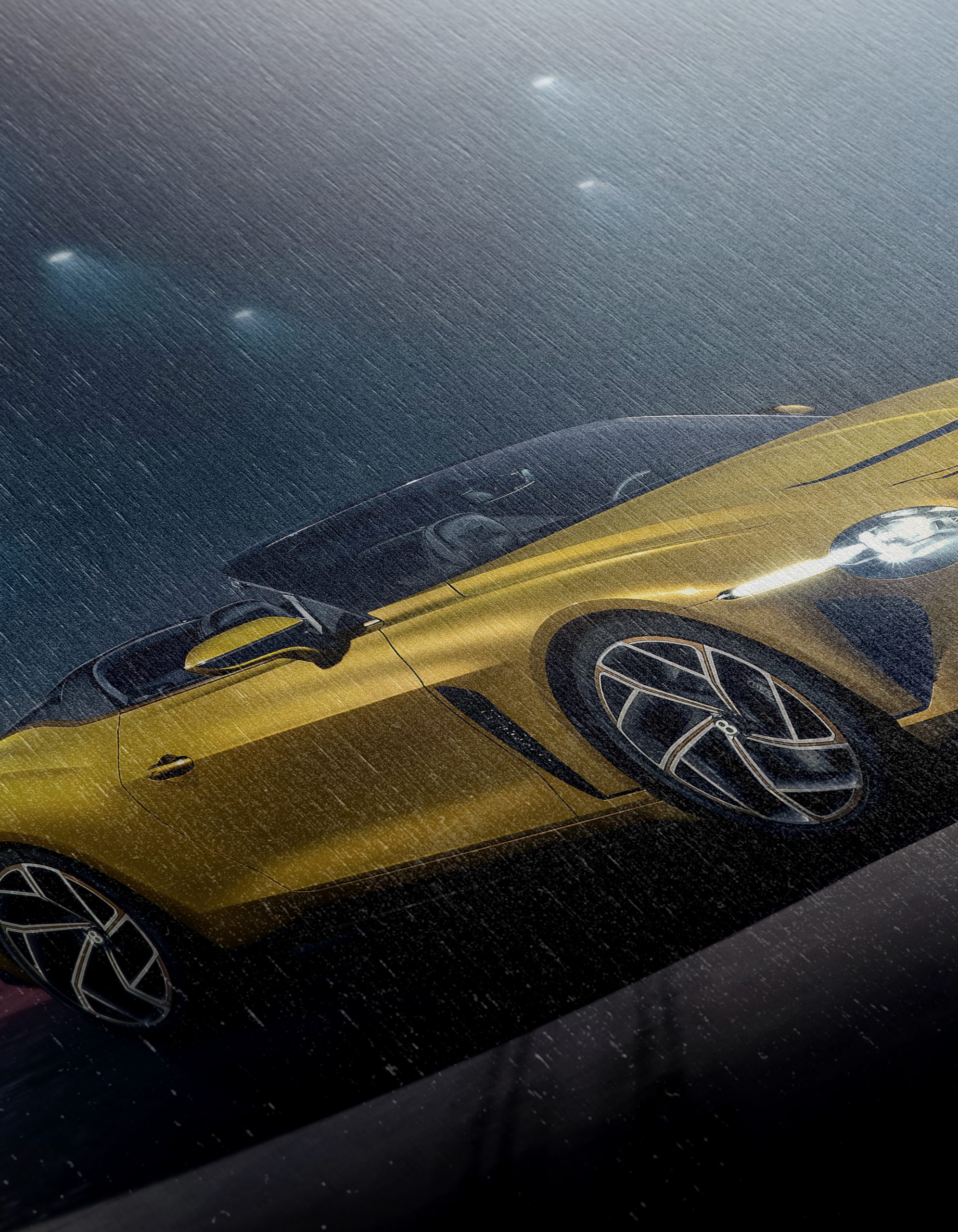 Stunning Classic Car Under Dramatic Lights - Image 12