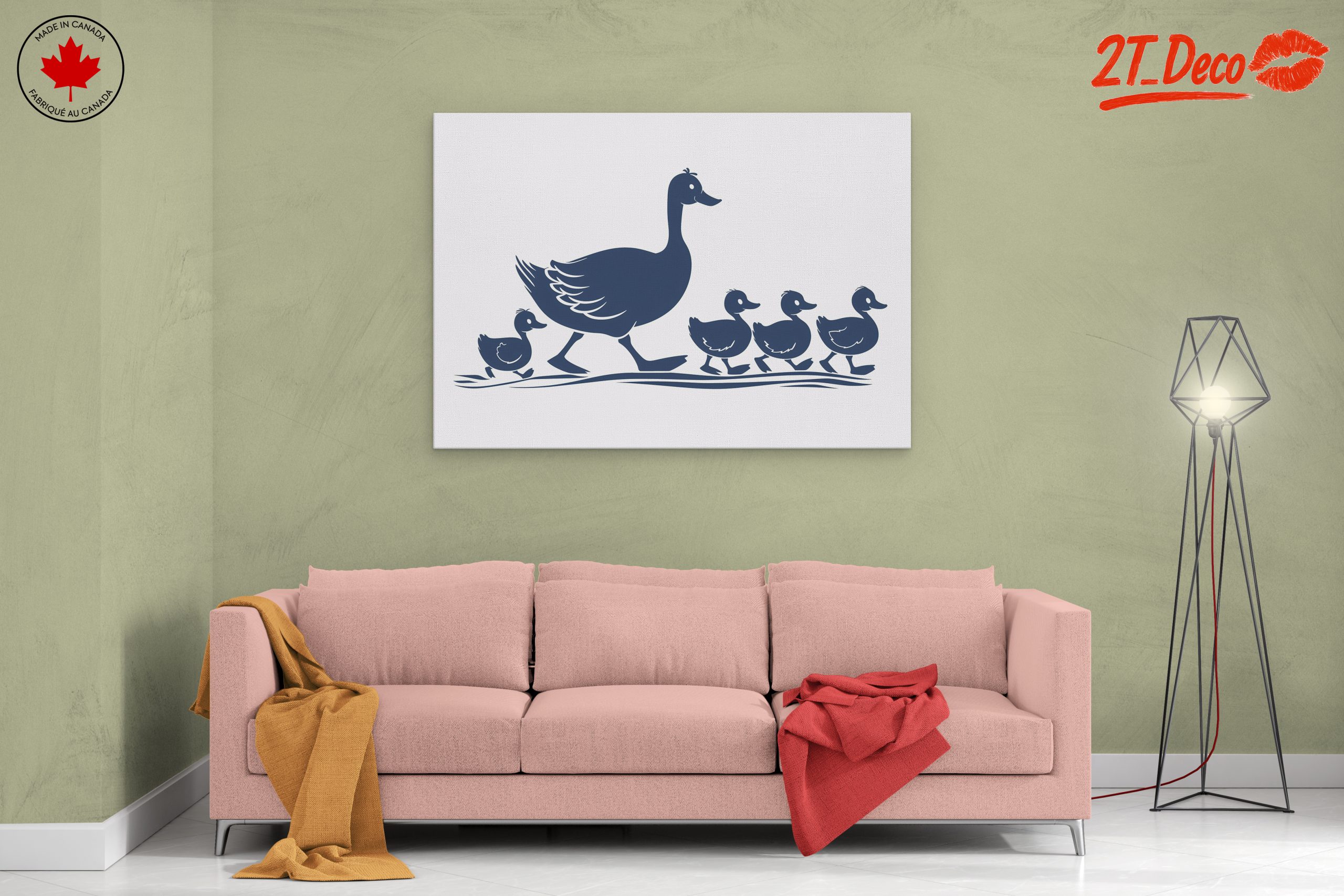 Charming Duck and Ducklings Illustration - Image 2