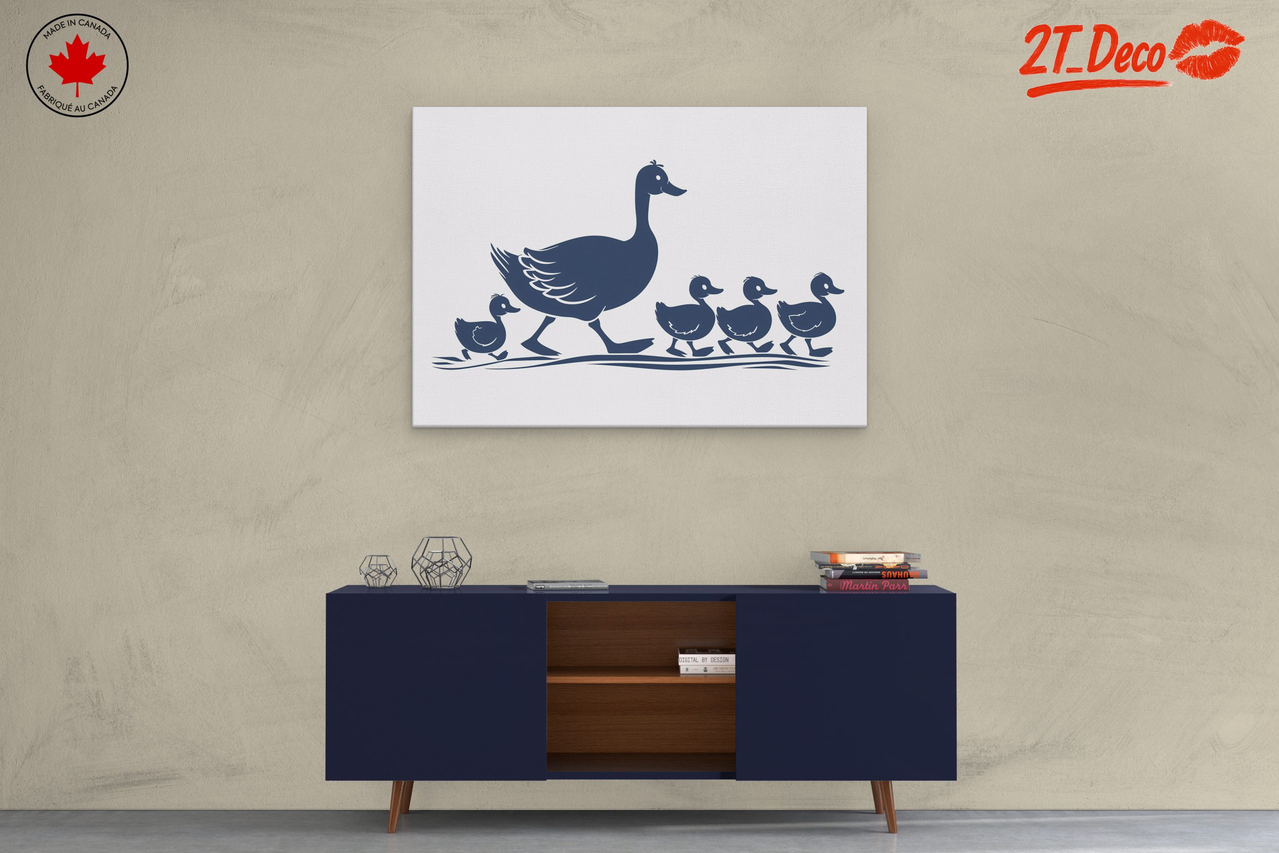 Charming Duck and Ducklings Illustration - Image 3