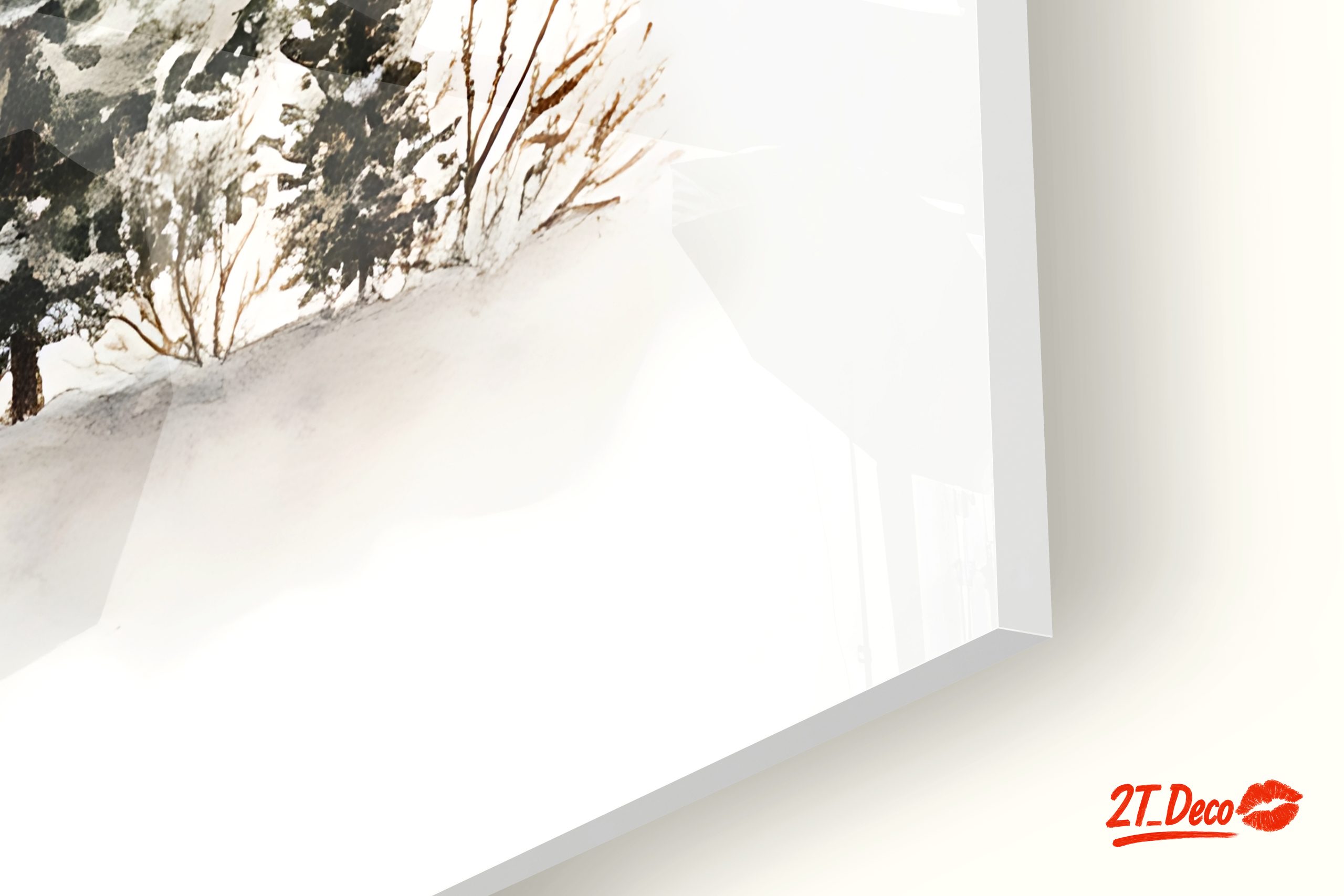 Charming Winter Landscape with Cozy Cabins - Image 9