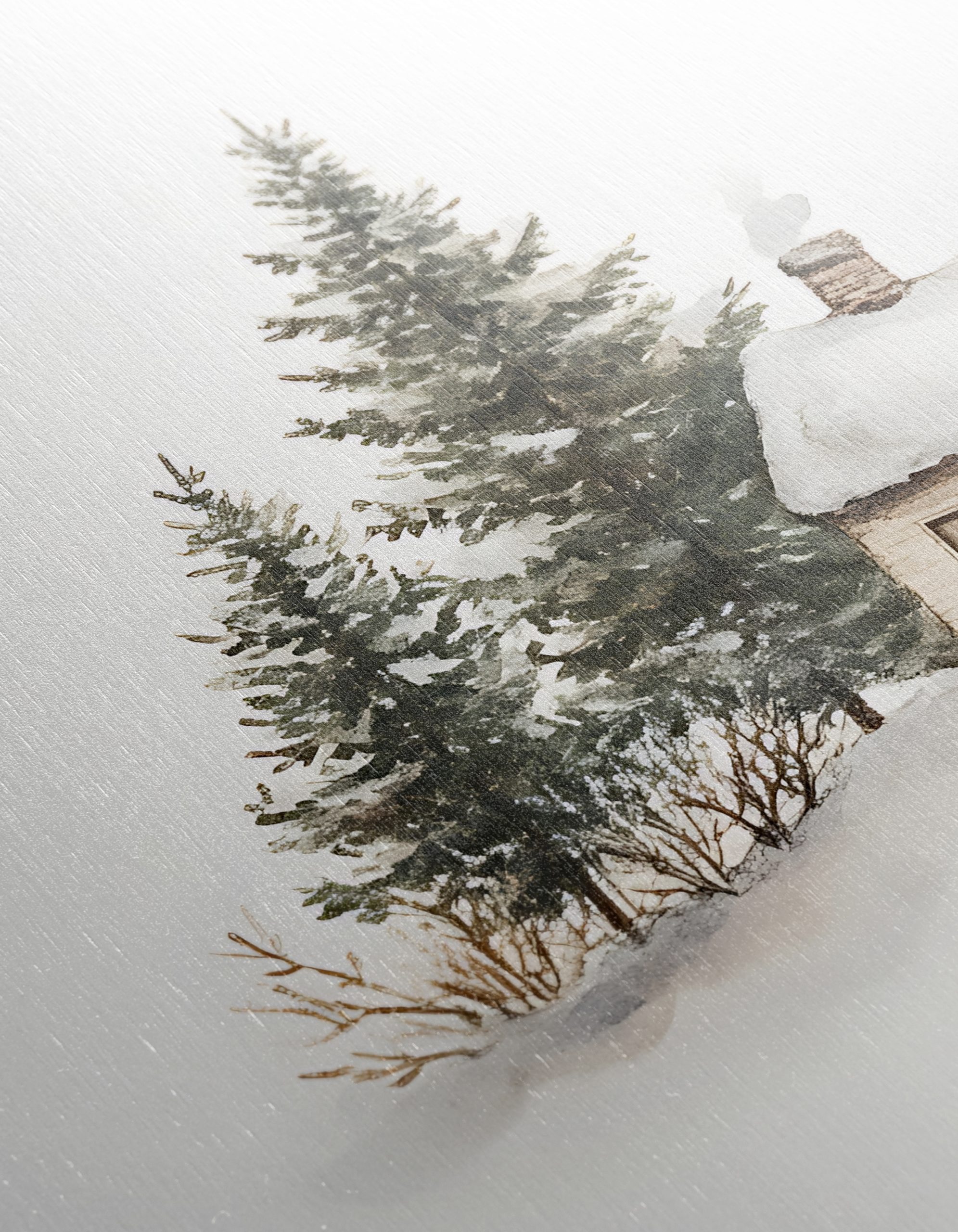 Charming Winter Landscape with Cozy Cabins - Image 12
