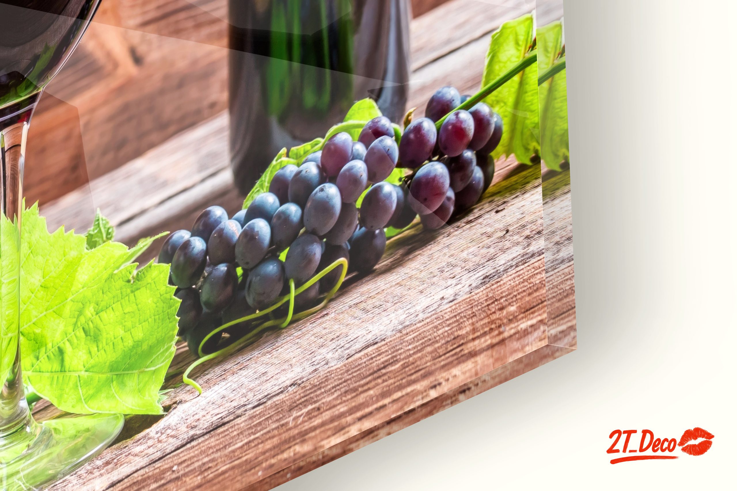 Rustic Wine Barrel With Grapes - Image 9