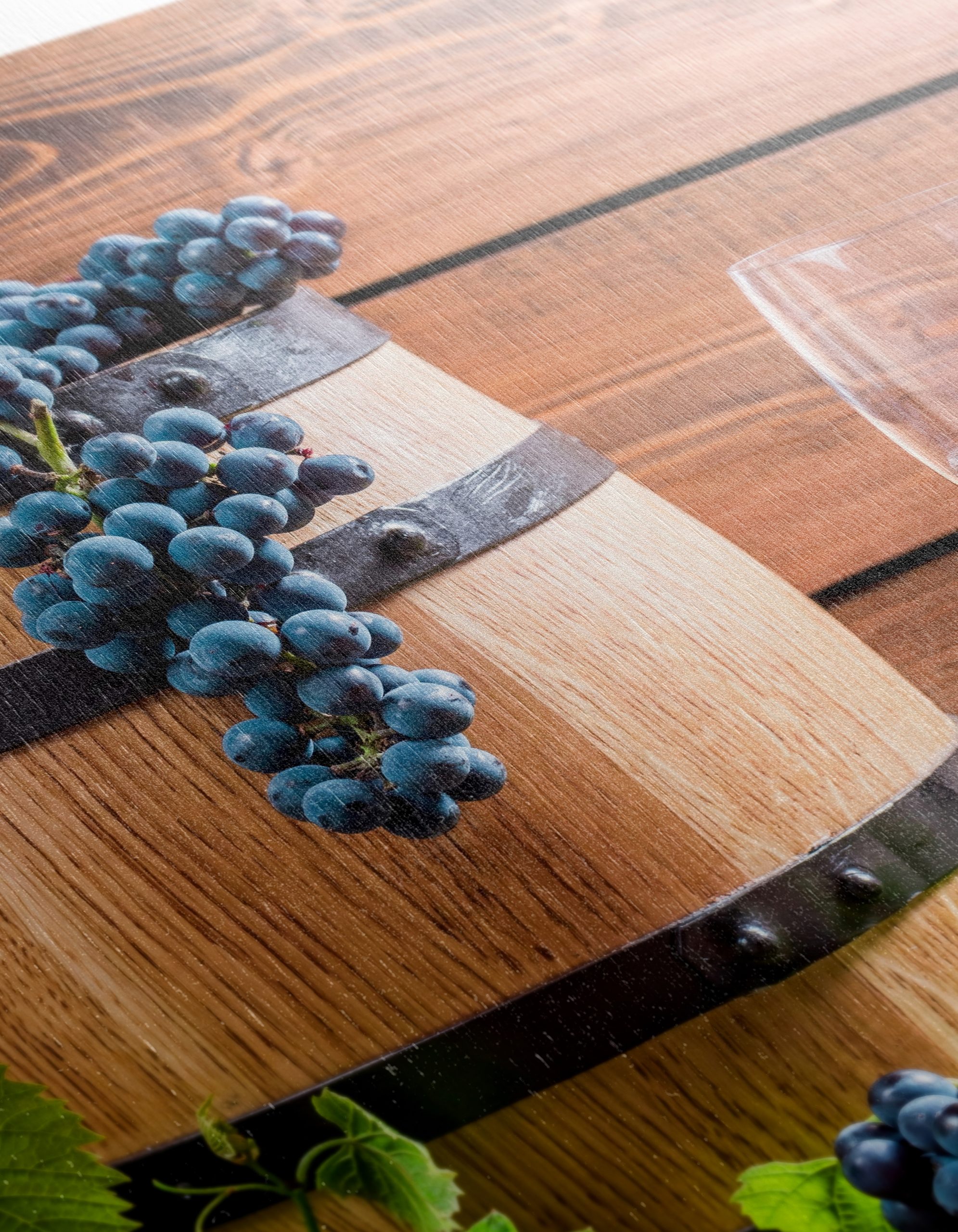 Rustic Wine Barrel With Grapes - Image 12